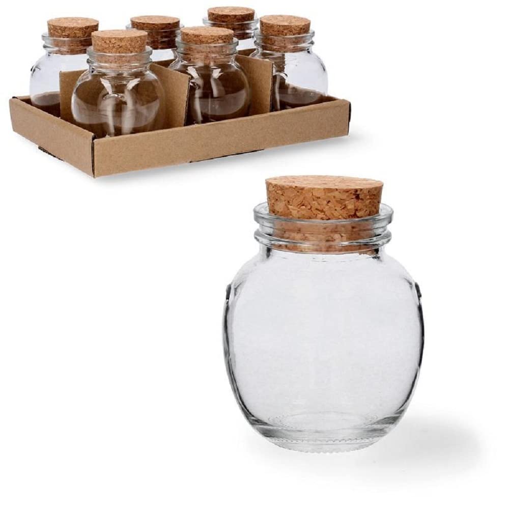 6 × Weck Einmachgläser 100 ml mit Korken – Für Gewürze, Liköre & Geschenke
