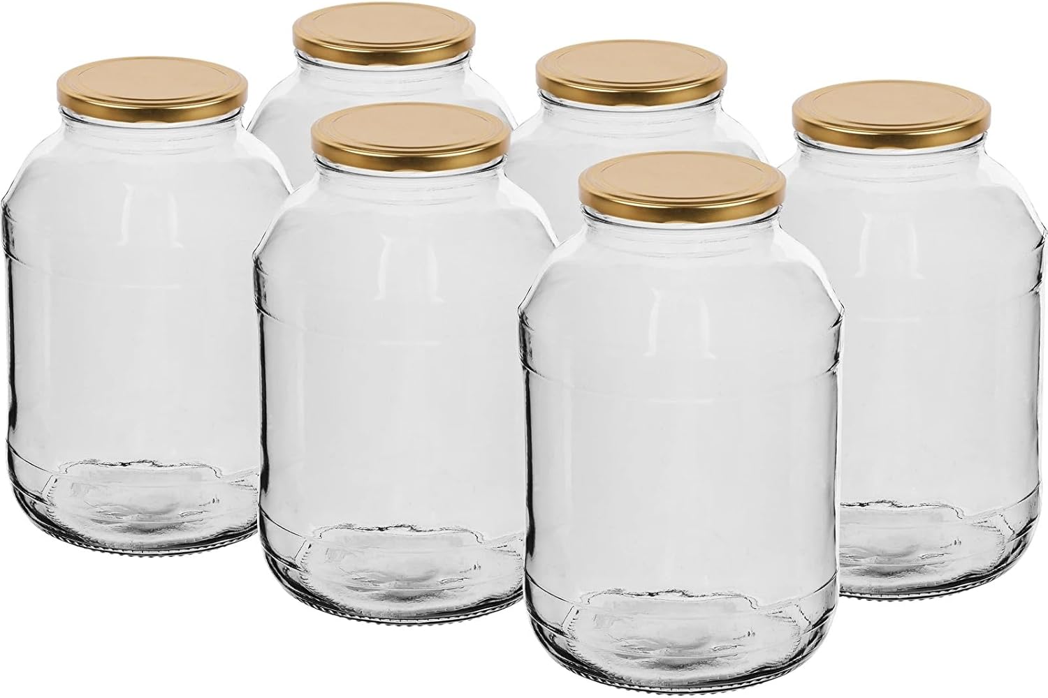 6× Vorratsgläser 2 L – Schraubgläser für Küche & Vorrat