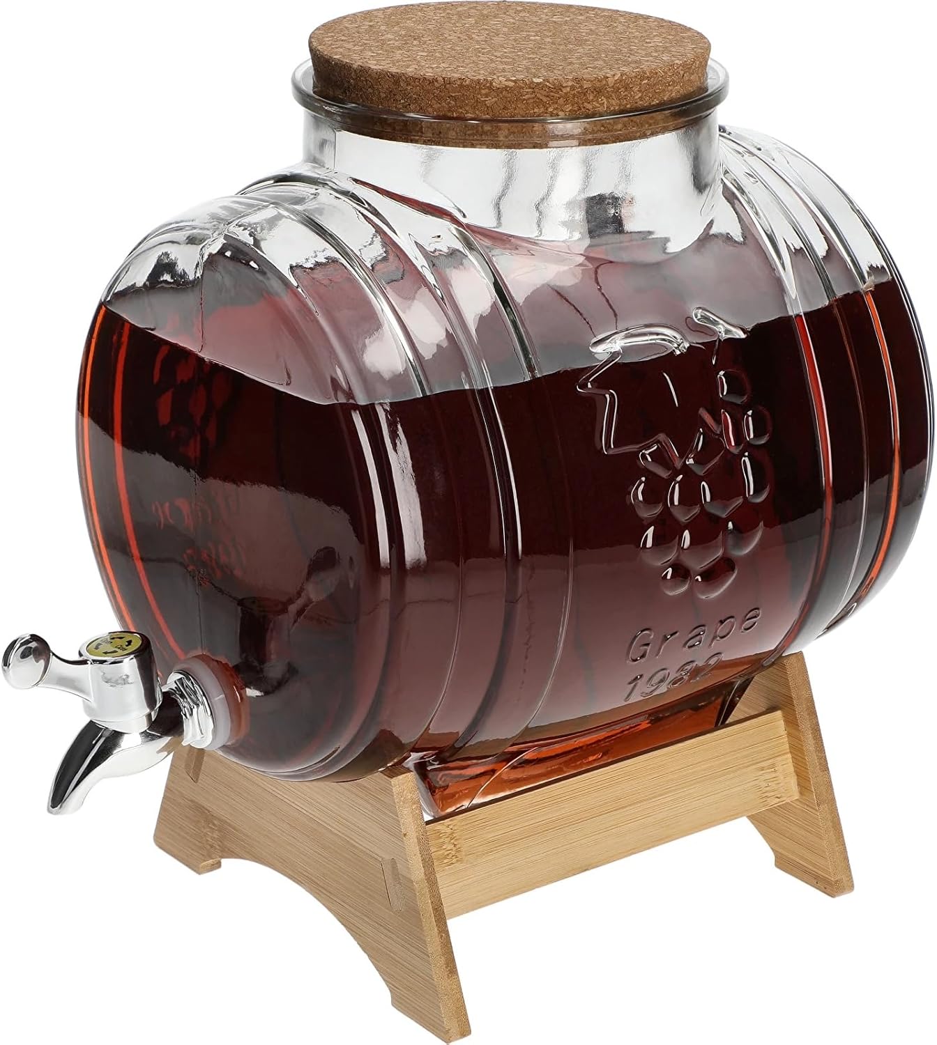 5L Glasfass mit Zapfhahn für Likör und Wein – lilawelt24