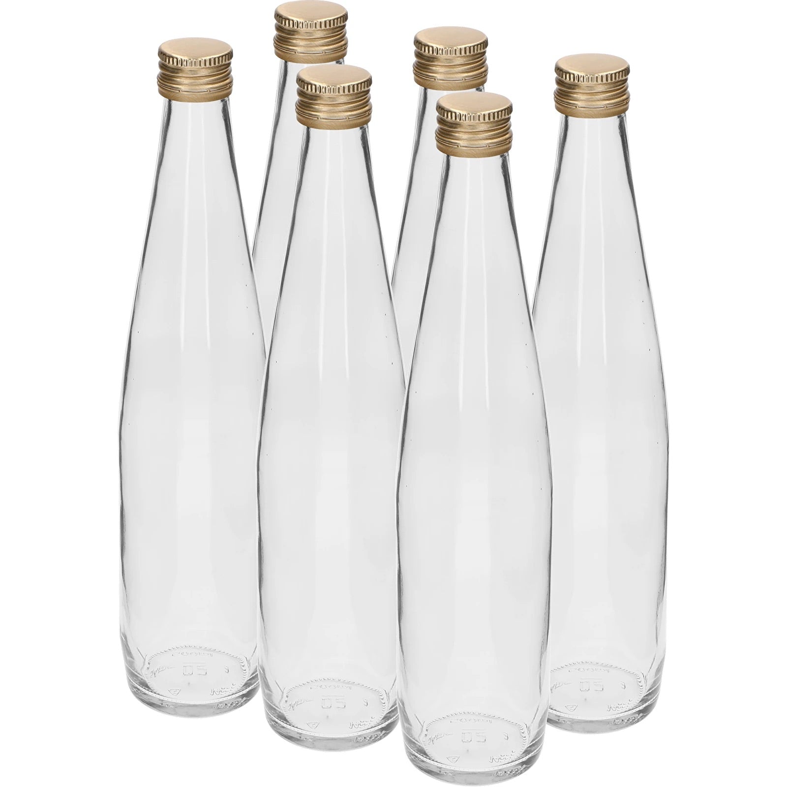 6× 500 ml Glasflasche mit Schraubverschluss