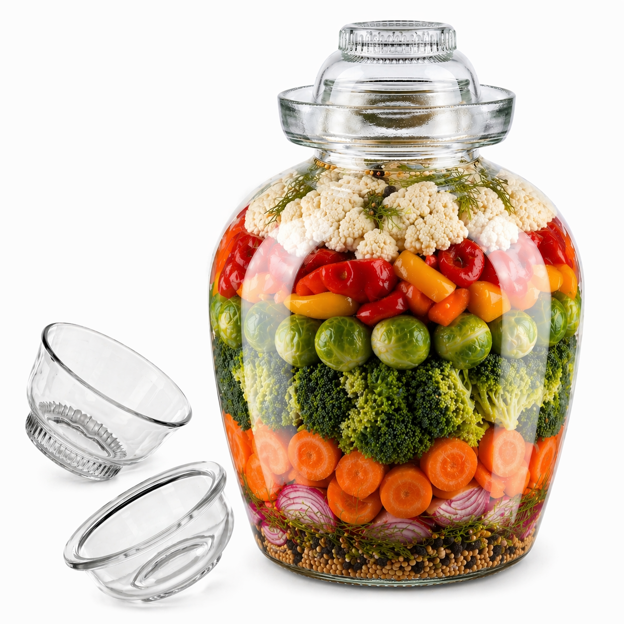 kimchi aufbewahren 10 L Fermentationsglas mit Deckel – für Kimchi & Sauerkraut – lilawelt24