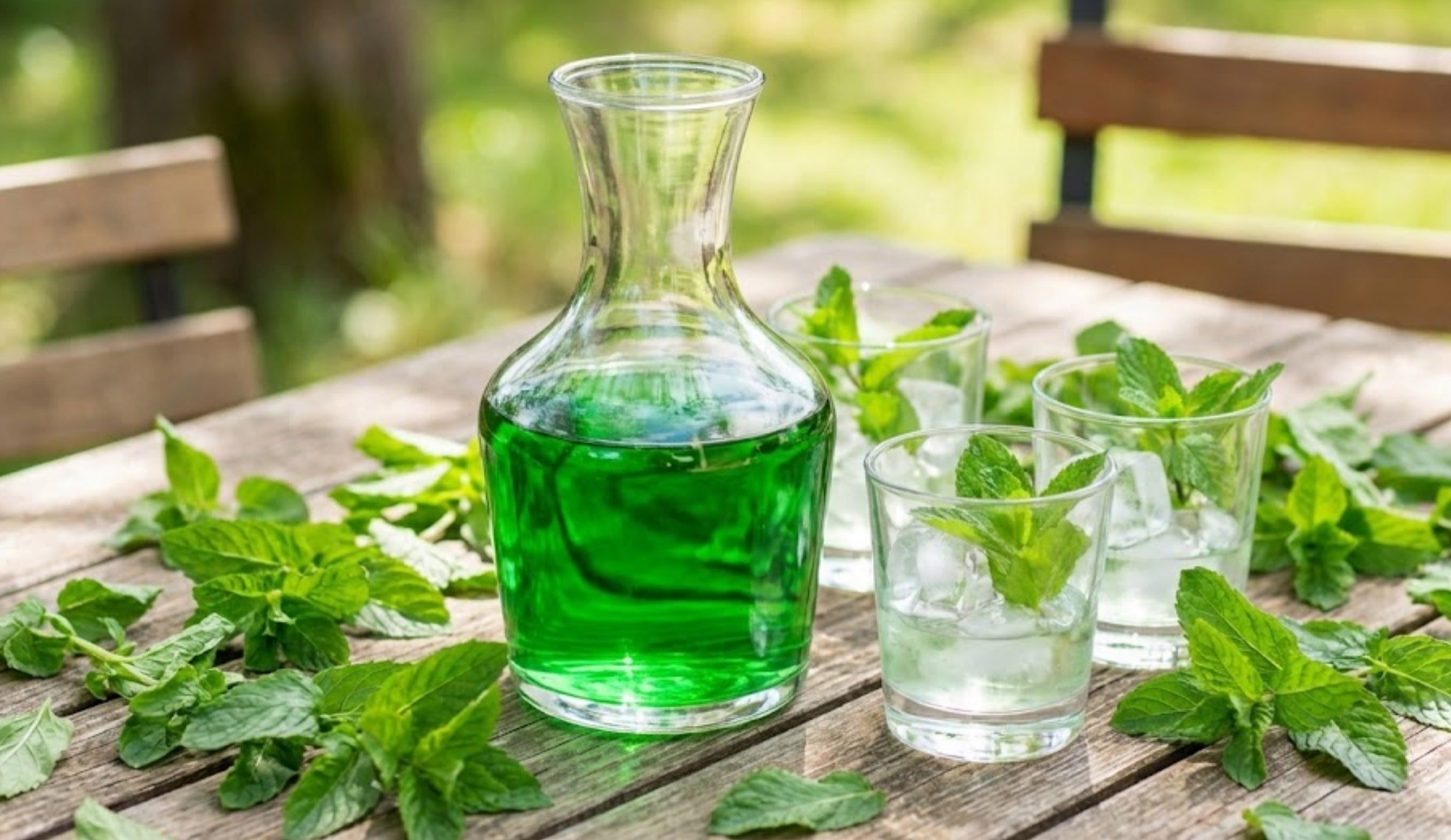 Grüne Magie: Erfrischender Pfefferminzlikör für heiße Tage