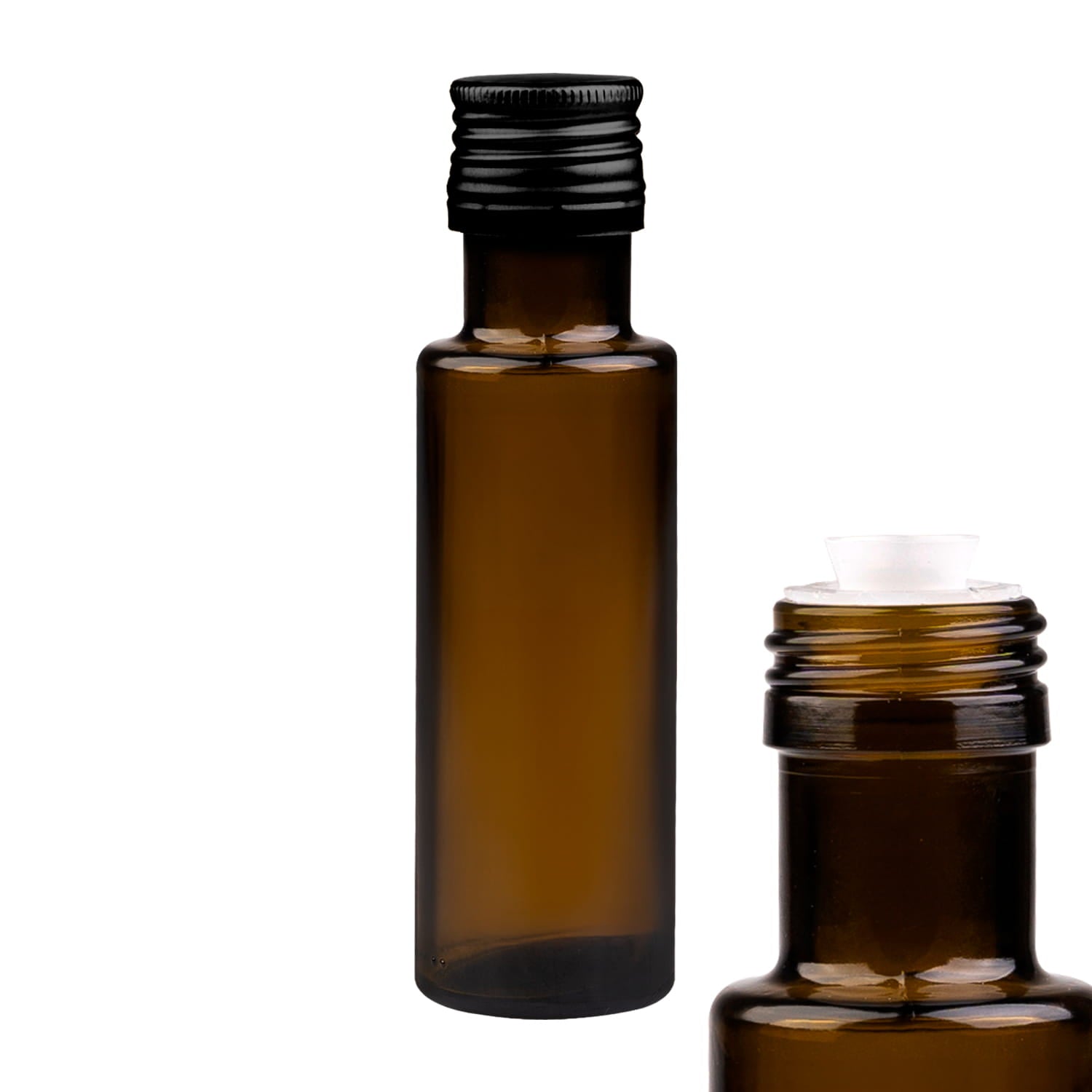 15x 100ml Glasflaschen mit Ausgießer & Schraubverschluss