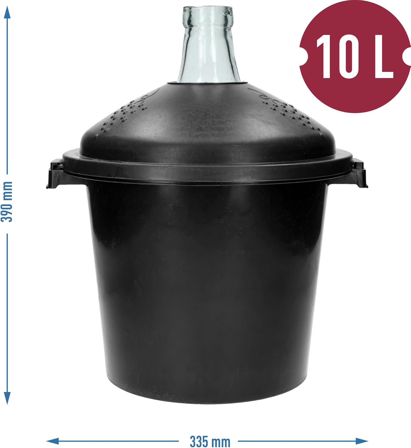 10L Glasballon im Schutzkorb