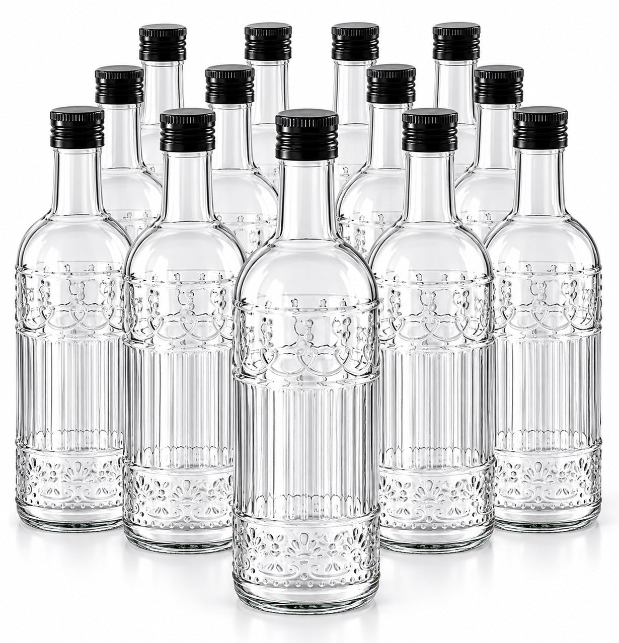 12x Likörflasche 500 ml aus Glas