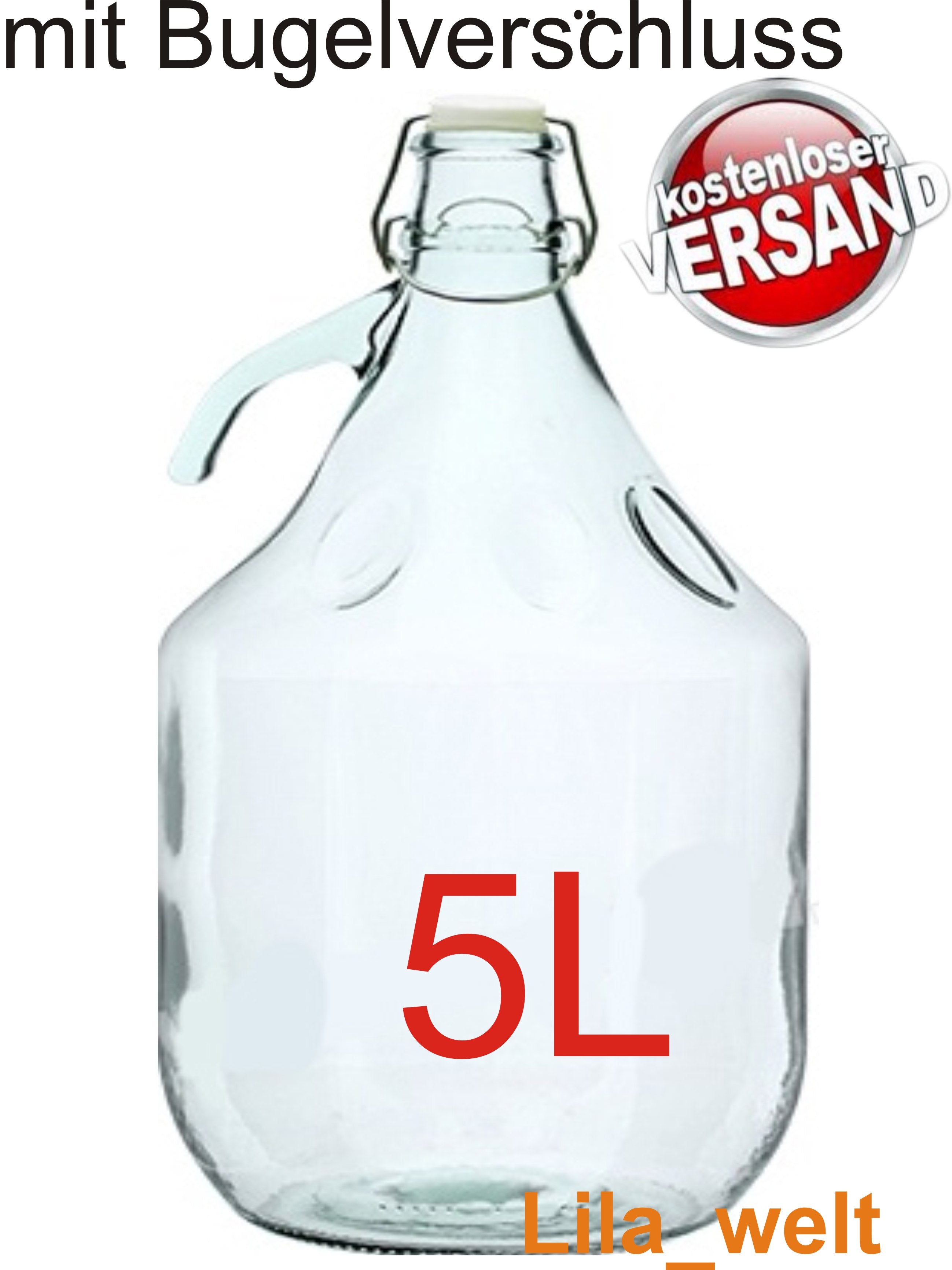 1 x 5L Flasche mit Bügelverschluss