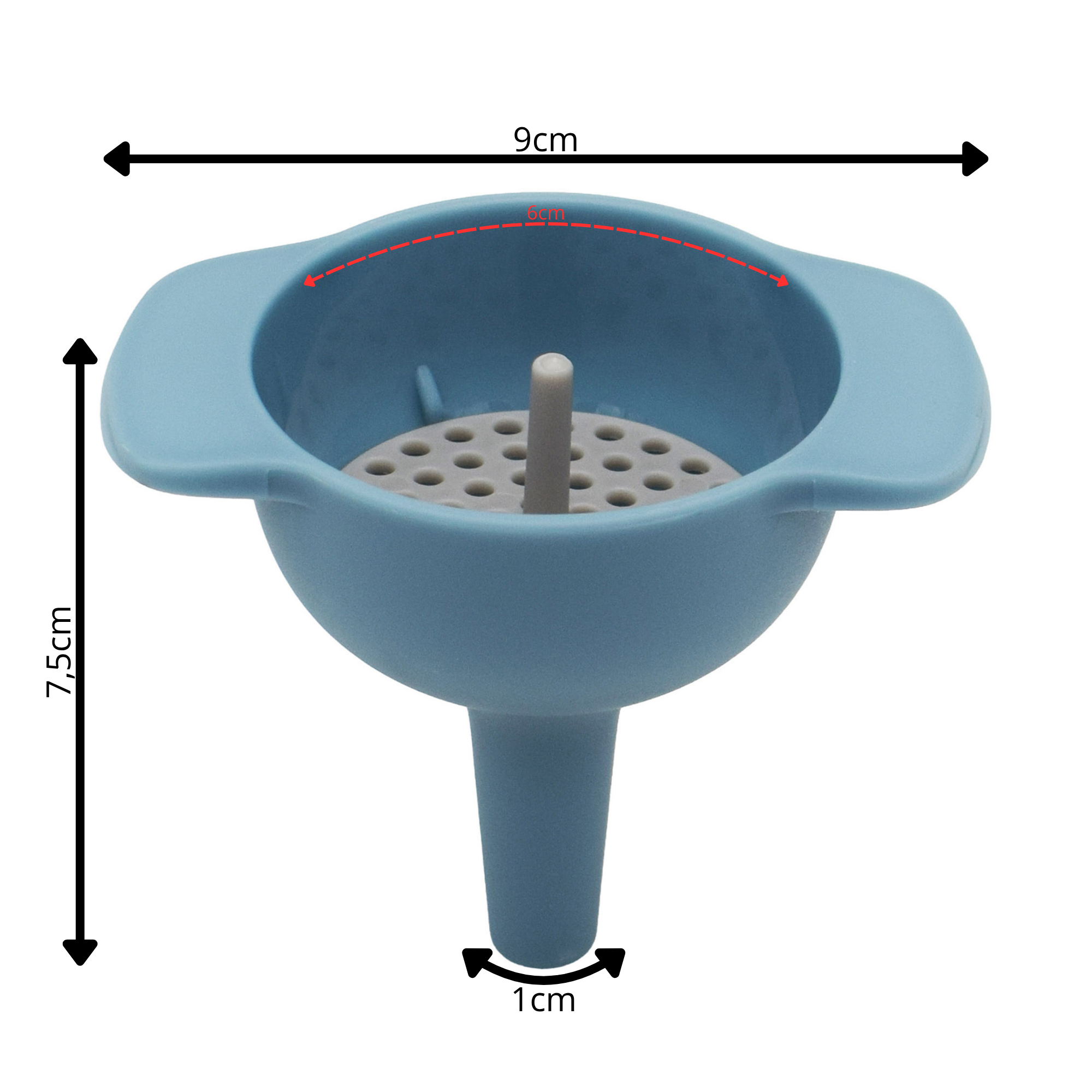 Trichter mit Sieb 9 cm