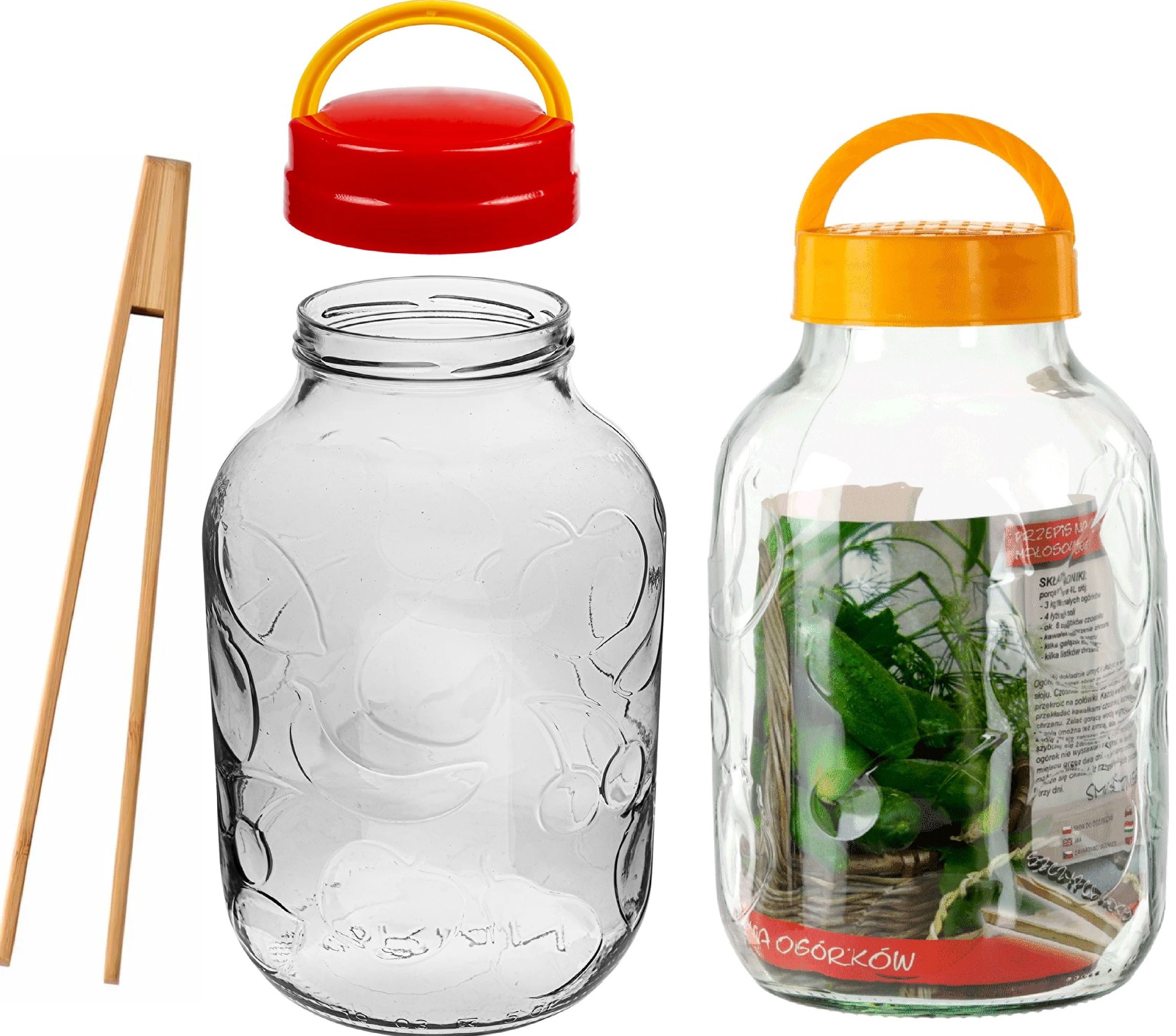 2x 5L Vorratsgläser mit Zange + Schraubverschlüss mit Griff