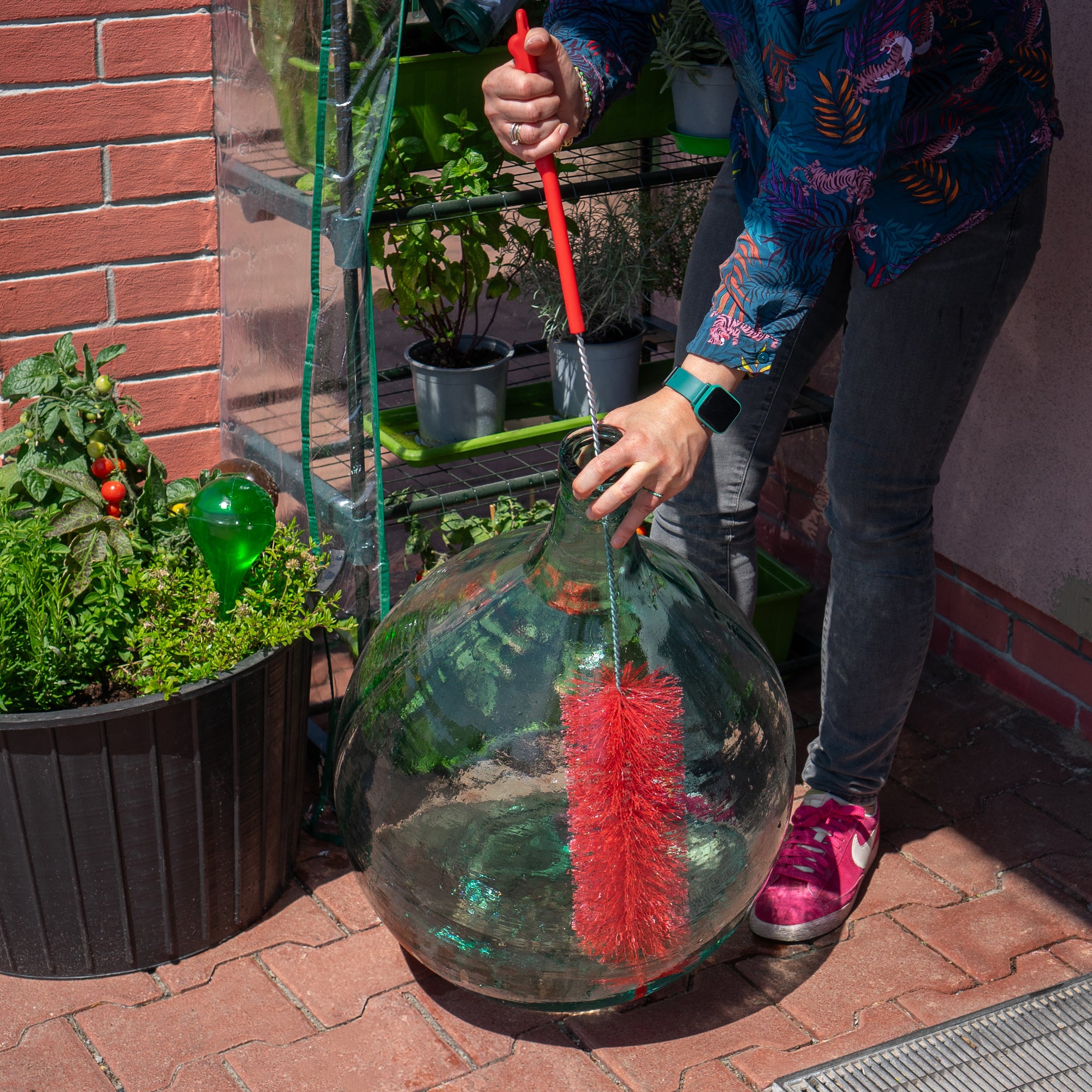Bürste zum Waschen der Weinballons - groß