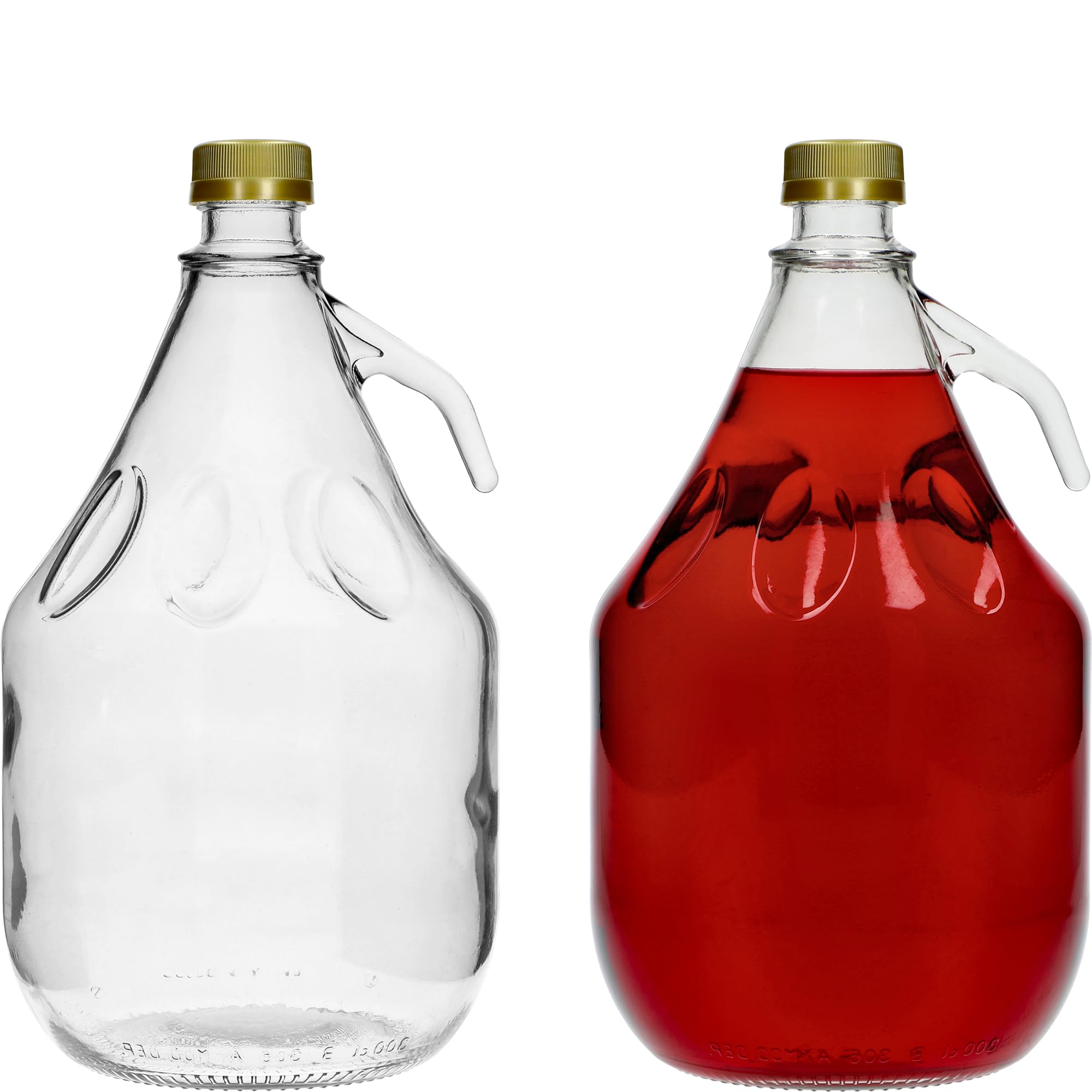 6x 3L Glasflasche mit Schraubverschluss & Griff für Wein – lilawelt24