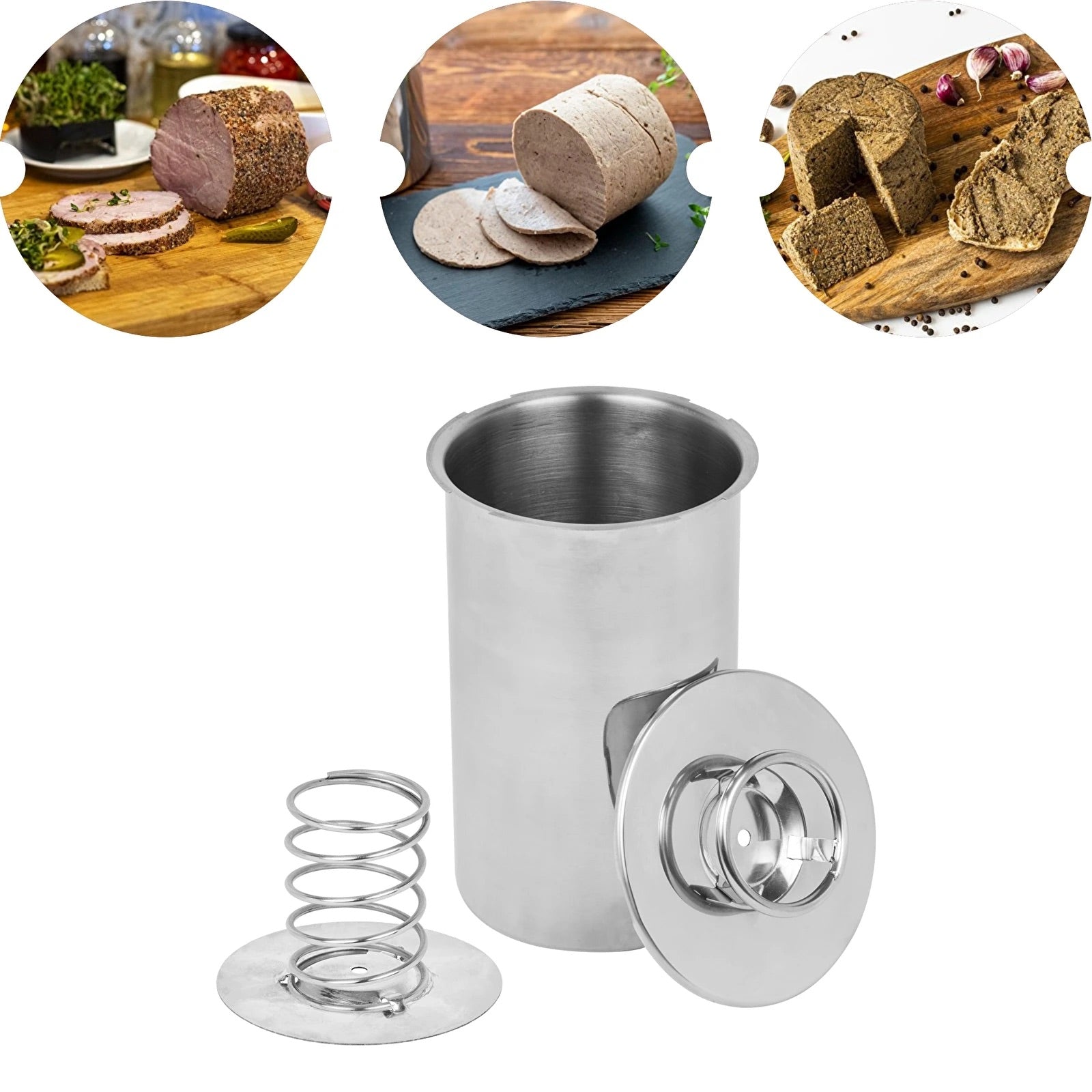 Schinkenkocher 1,5 kg im Wassermantel – Komplettes Set mit Topf & Thermometern