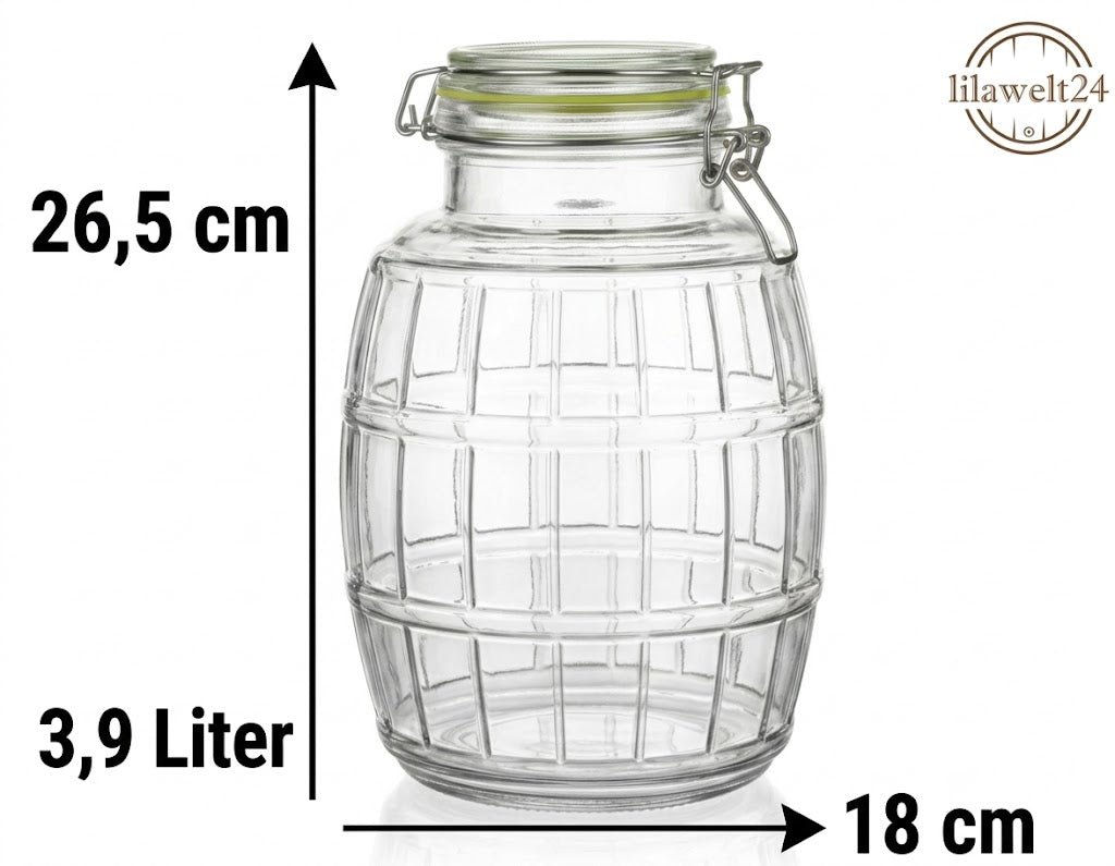 Großes Einmachglas 3,9L mit Bügelverschluss