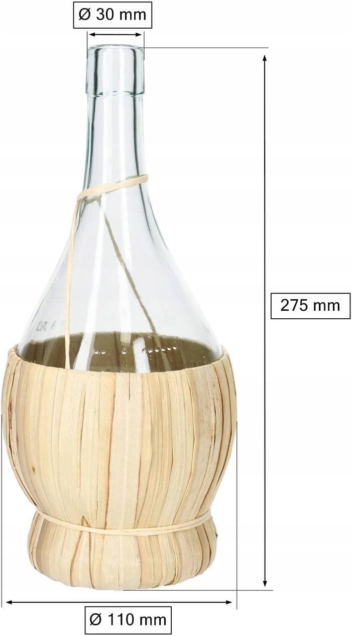 1L Glasflasche + Graskorb
