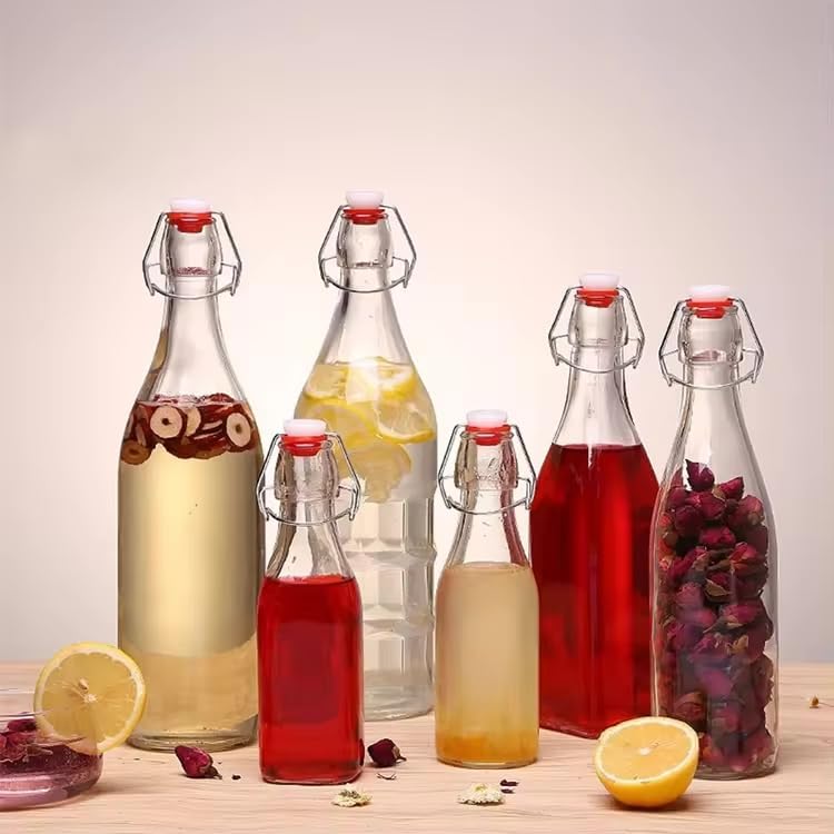 6x 2L Leere Glasflasche Zum Befüllen
