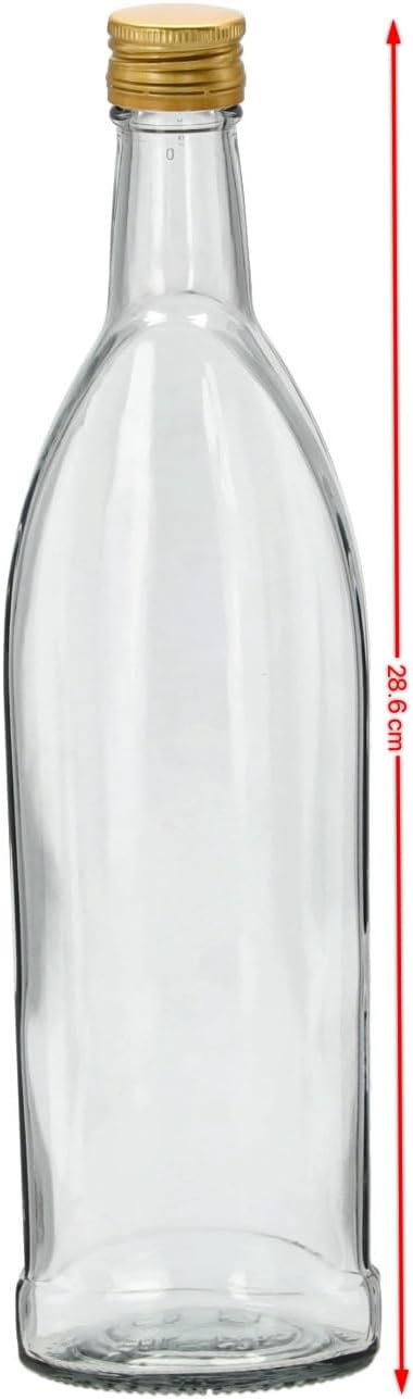 4x 500ml Glasflaschen Set mit Schraubverschluss – Für Saft, Eierlikör & Öl