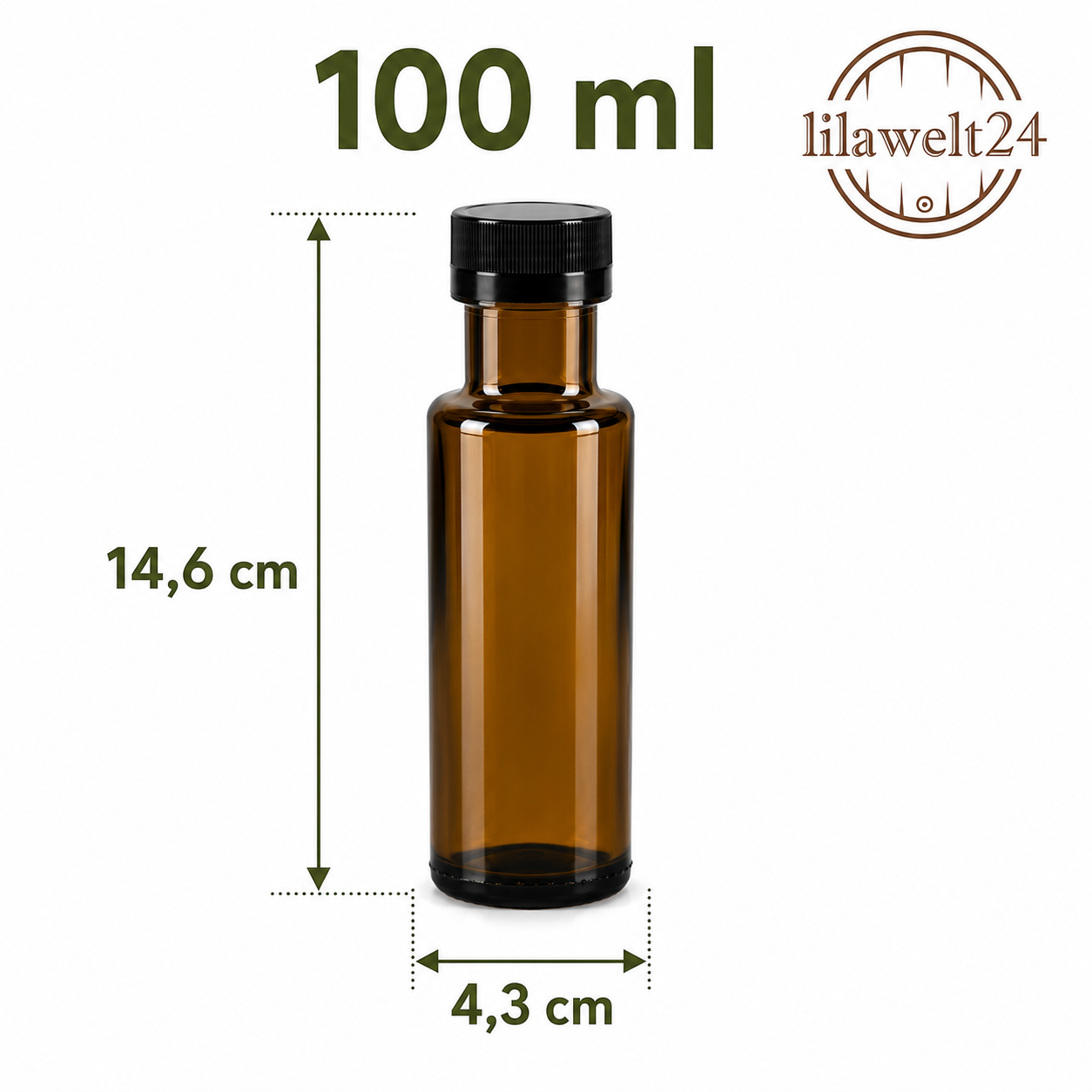 12 Stück 100ml Glasflaschen