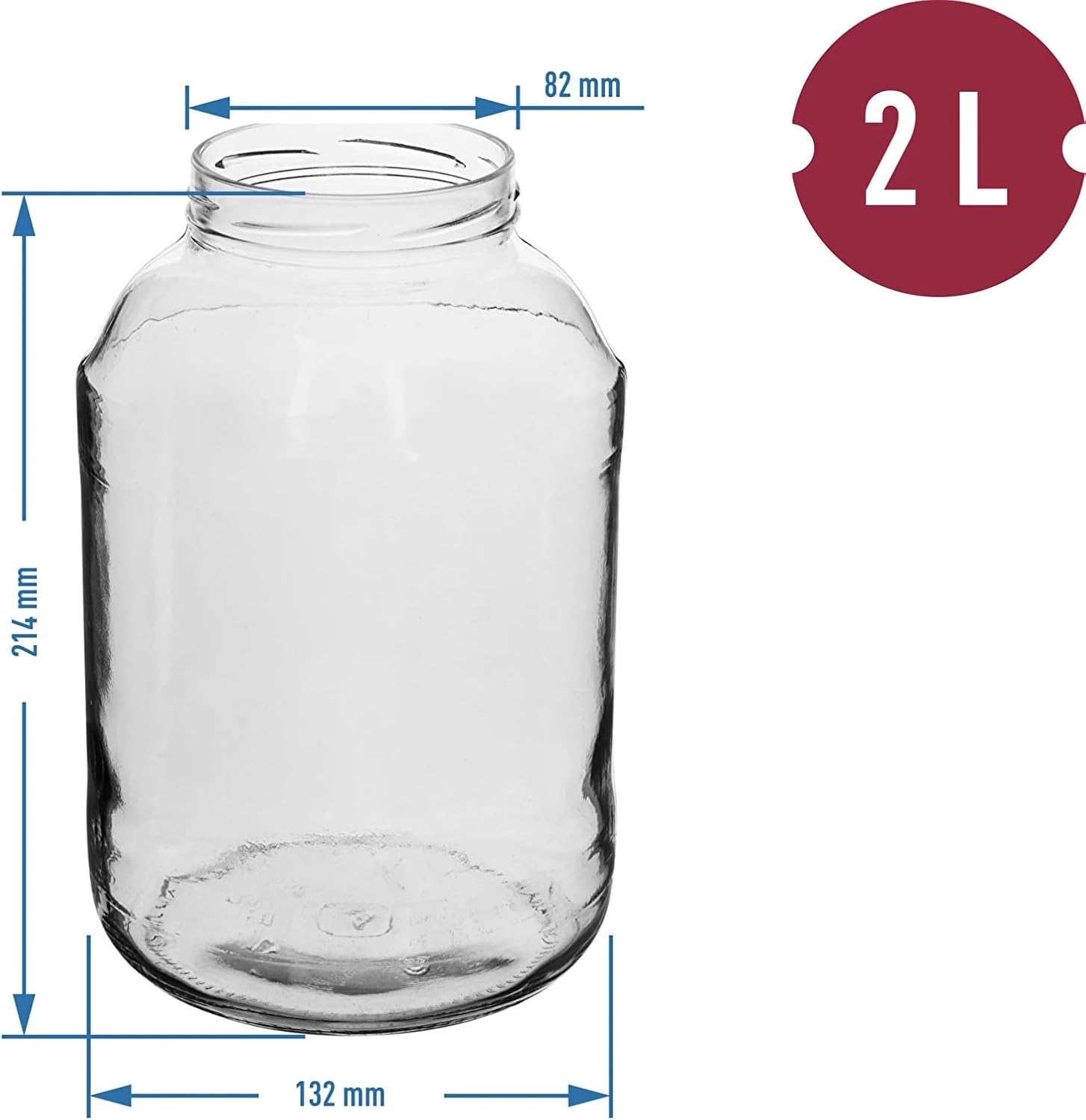 6× Vorratsgläser 2 L – Schraubgläser für Küche & Vorrat