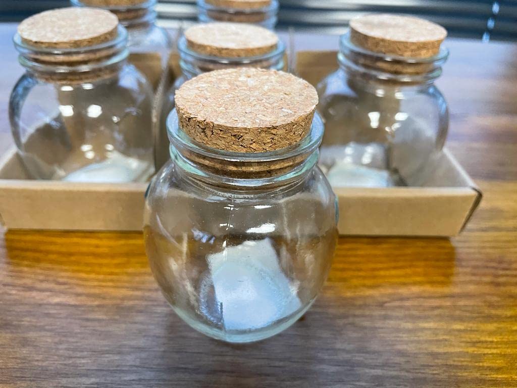 6× Einmachglas 100 ml mit Naturkorken – für Likör & Deko – lilawelt24