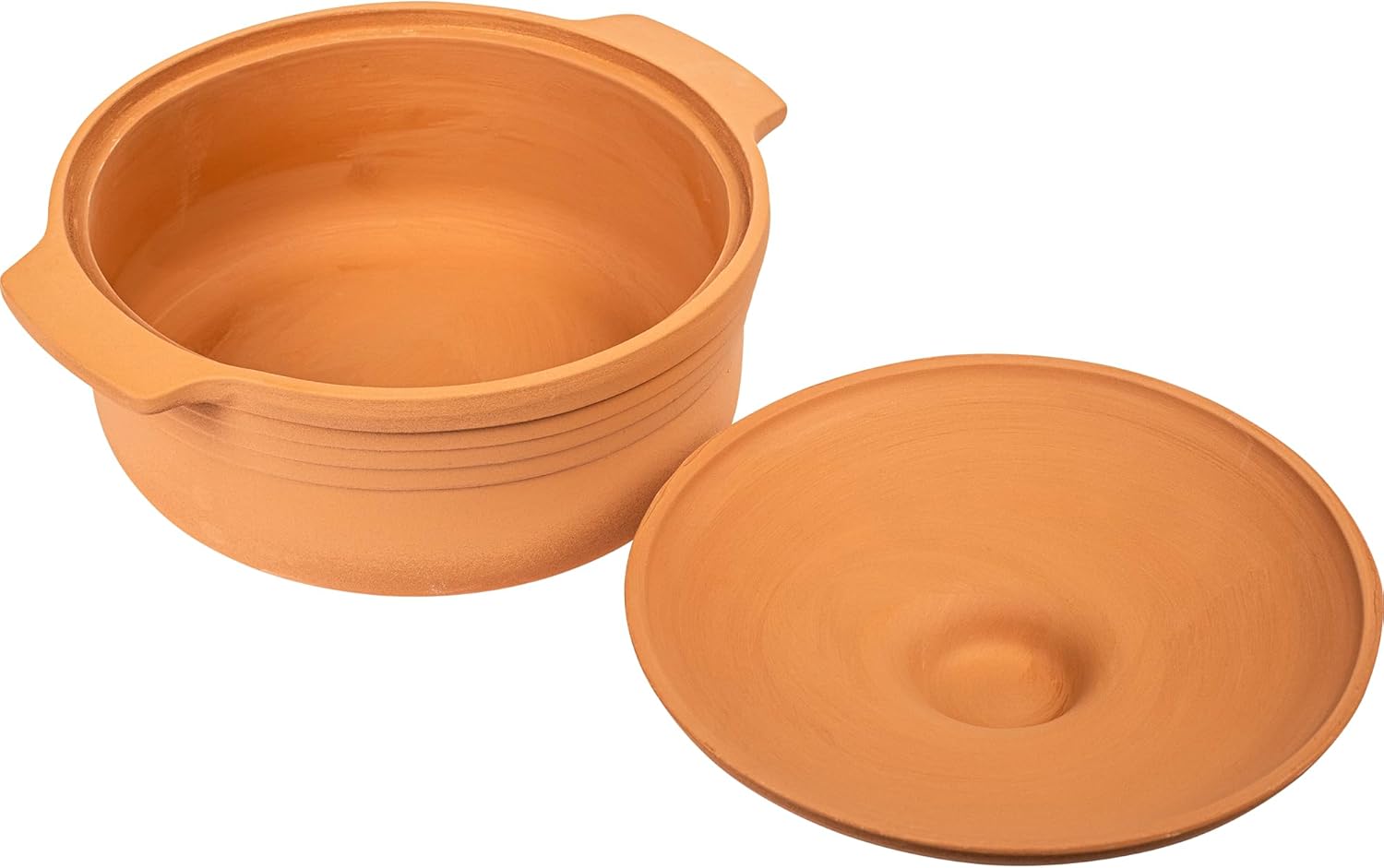 Oval Tonbräter 4 L aus Naturton – Für gesundes, fettfreies Kochen & Backen