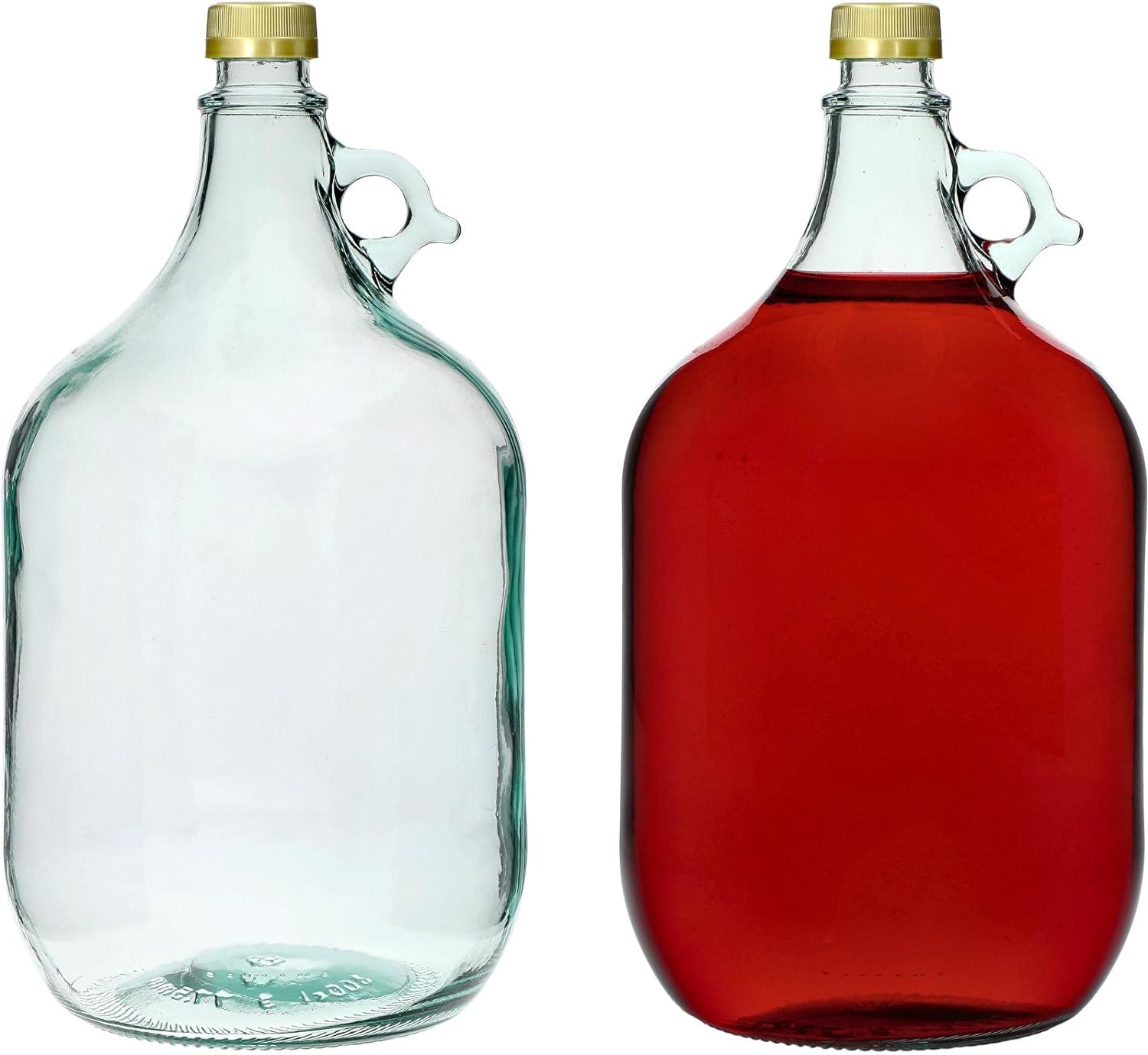 6 x 5L Glasflasche mit Ringgriff und Schraubverschluss