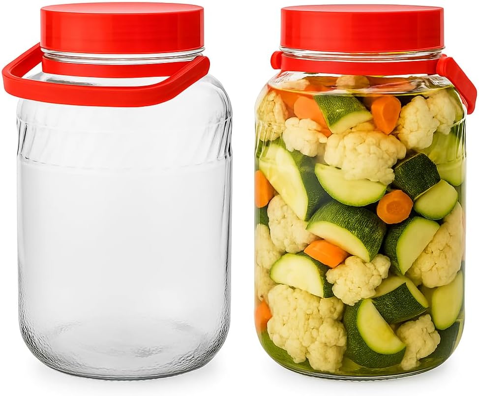 2 L Einmachglas mit Griff & Schraubverschluss – Für Küche, Vorrat & Selbstgemachtes