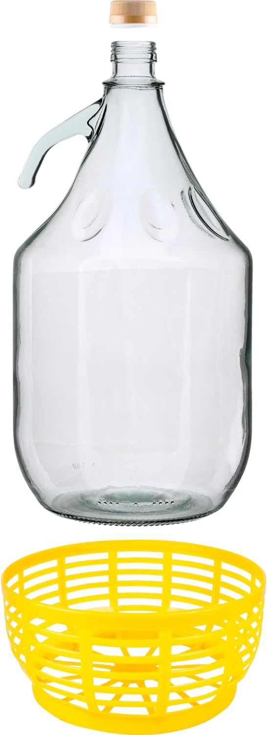6 x 5L Flasche mit Schraubverschluß und Schutzkorb