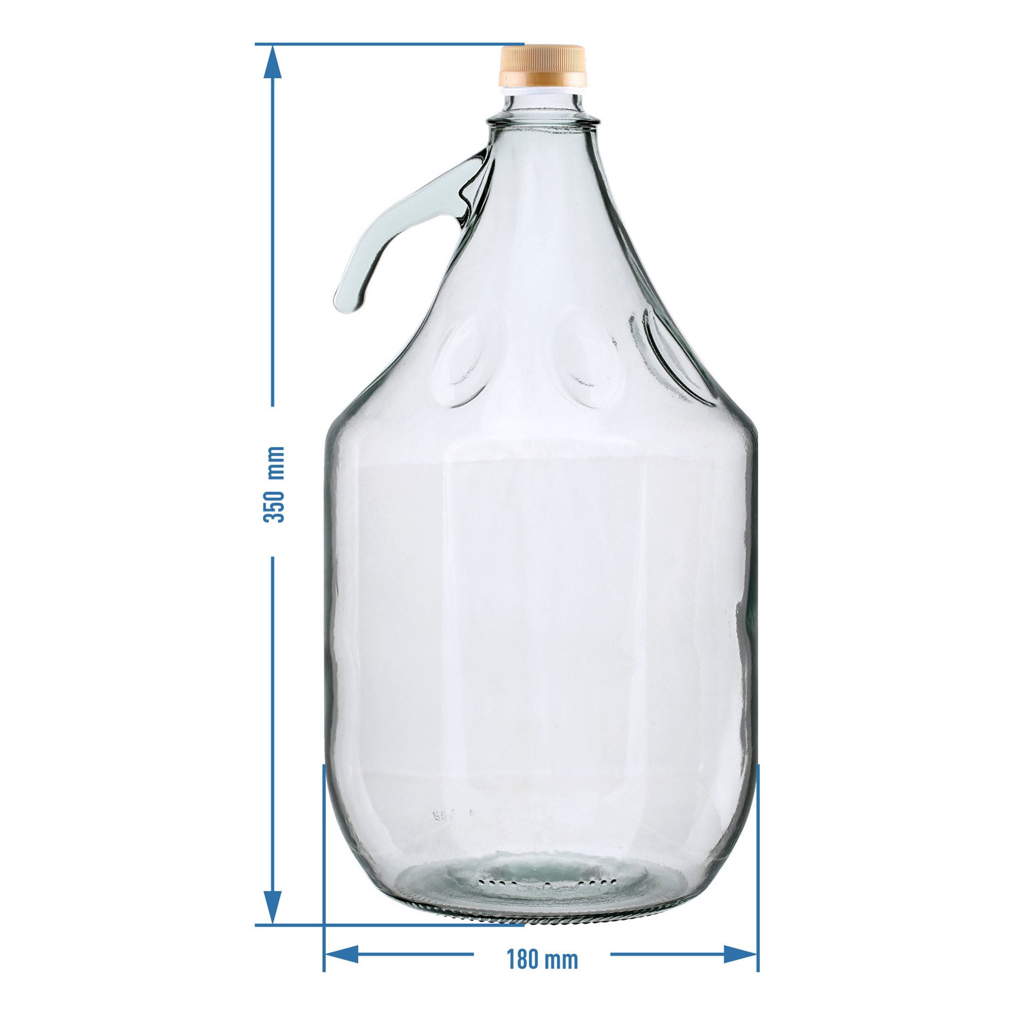 4 x  SET - 5L Gärballon + Stopfen + Gärröhrchen + Schraubverschluss