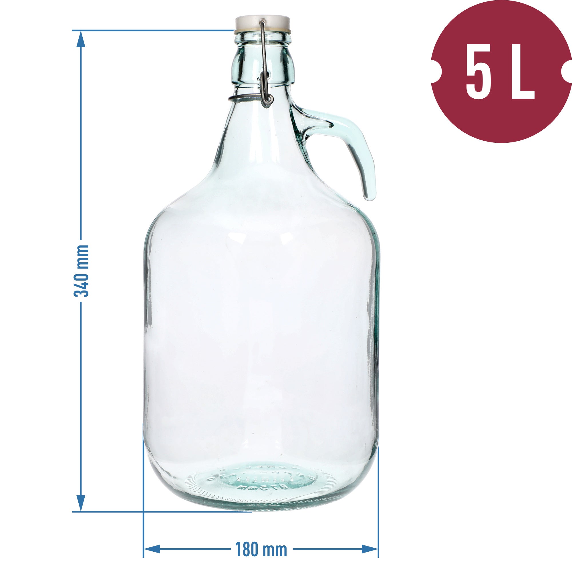 6 x 5L Flasche mit Bügelverschluss
