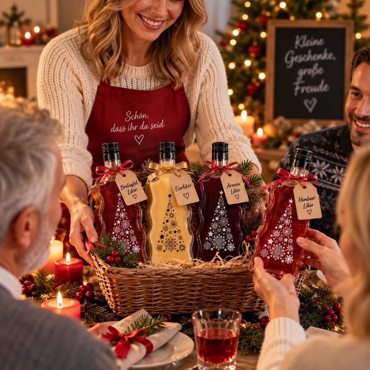 6x 500ml Weihnachtsflaschen