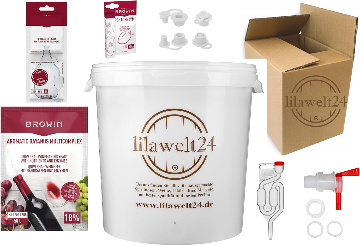 komplettes WEINSET 30l Gärbehälter