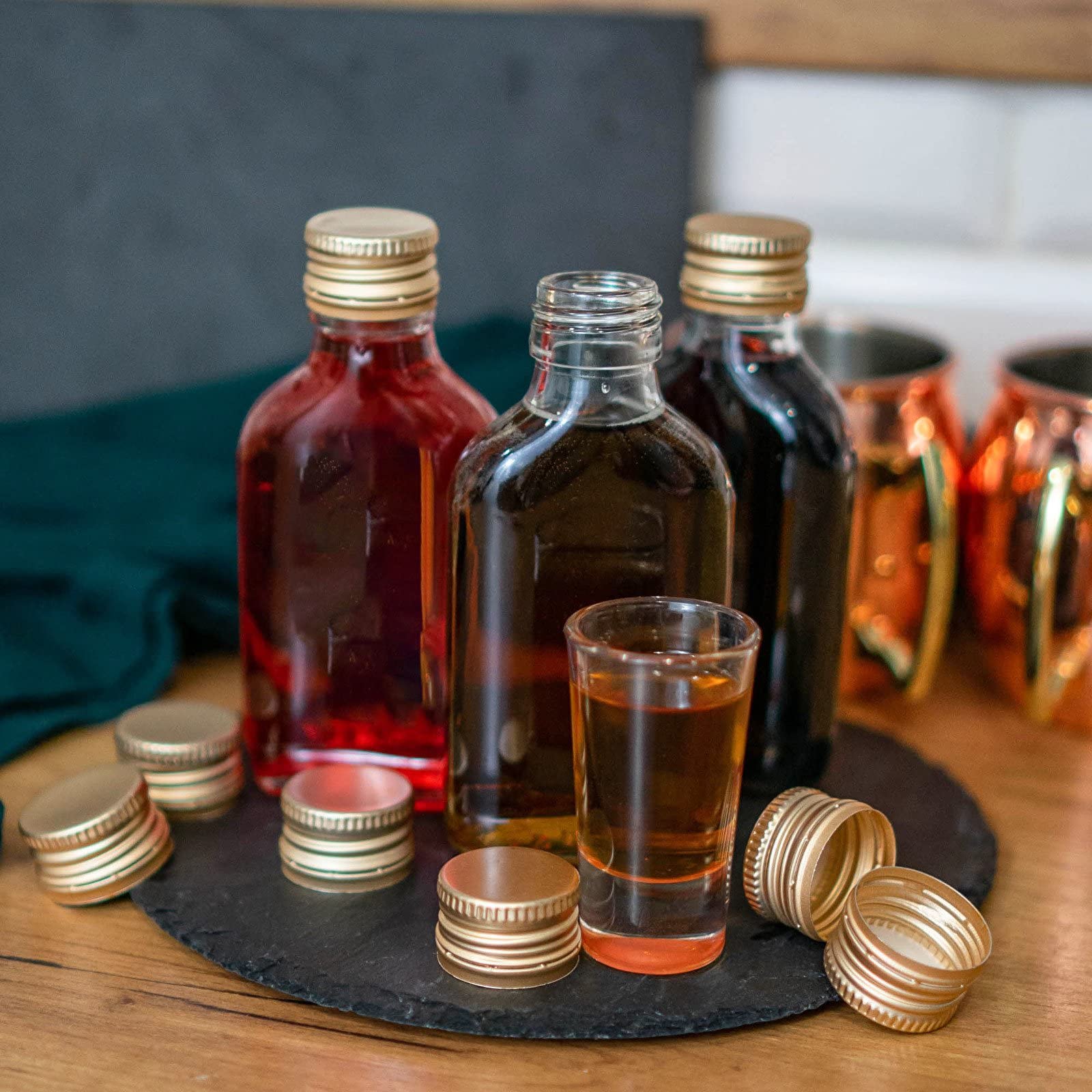 12 x Taschenflasche 100ml mit Schraubverschluss