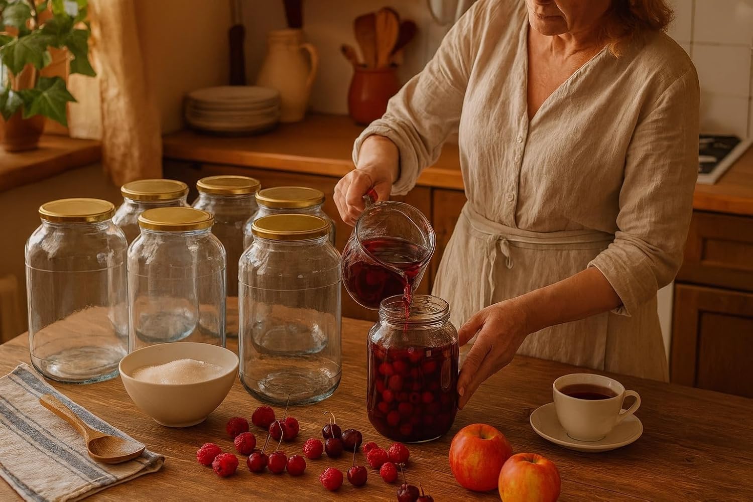 6× Vorratsgläser 2 L – Schraubgläser für Küche & Vorrat
