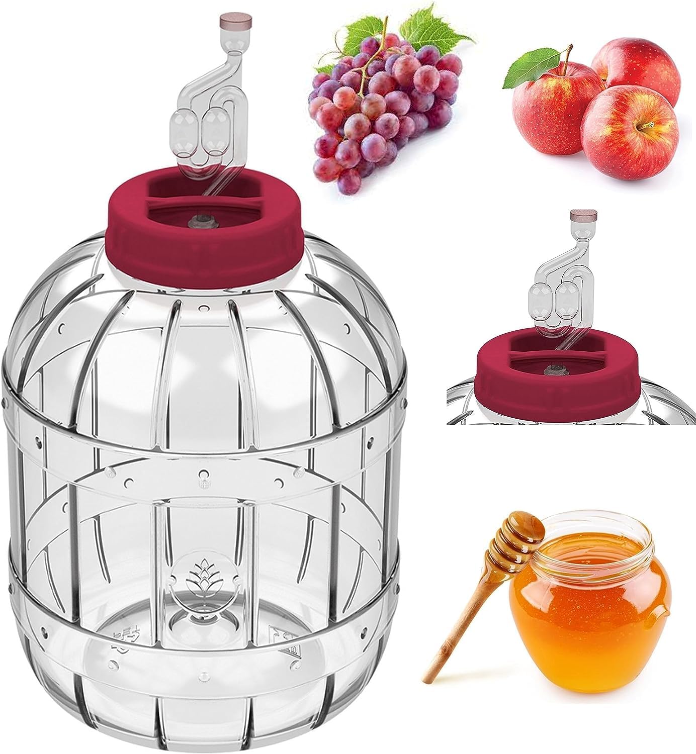 3L+ 5L+ 8L Gärbehälter aus Kunstoff