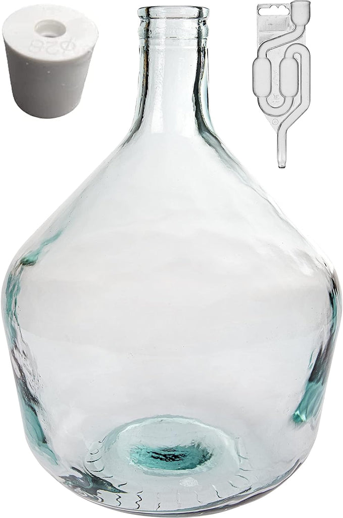 Gärballon aus Glas 10L mit Stopfen & Gärröhrchen – lilawelt24