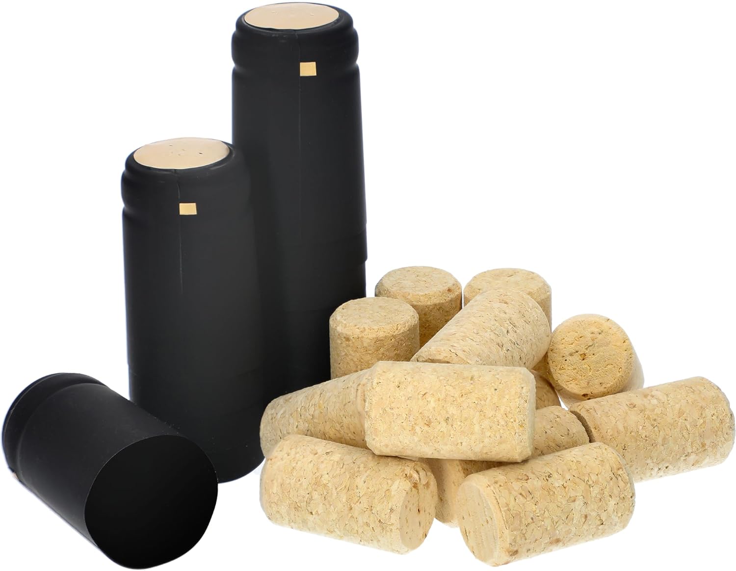 12x 750ml Weinflaschen mit Korken und Schrumpfkappen