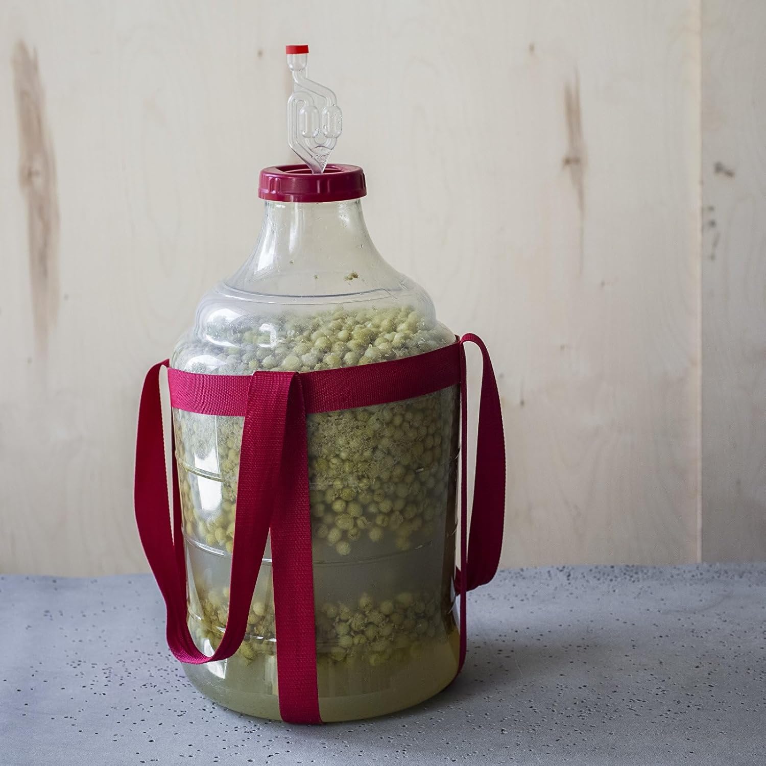 20 L Gärballon aus Kunststoff (PET)  + Gurte zum Tragen