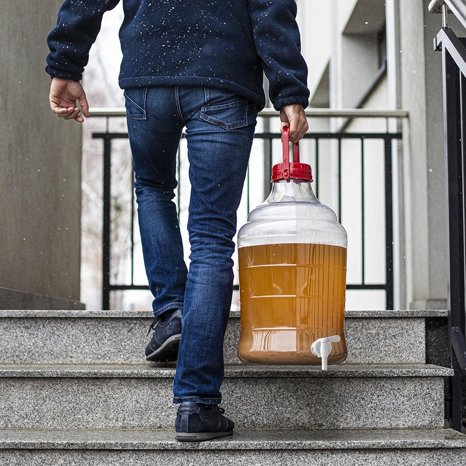 25 L Gärballon aus Kunststoff (PET) mit Zapfhahn