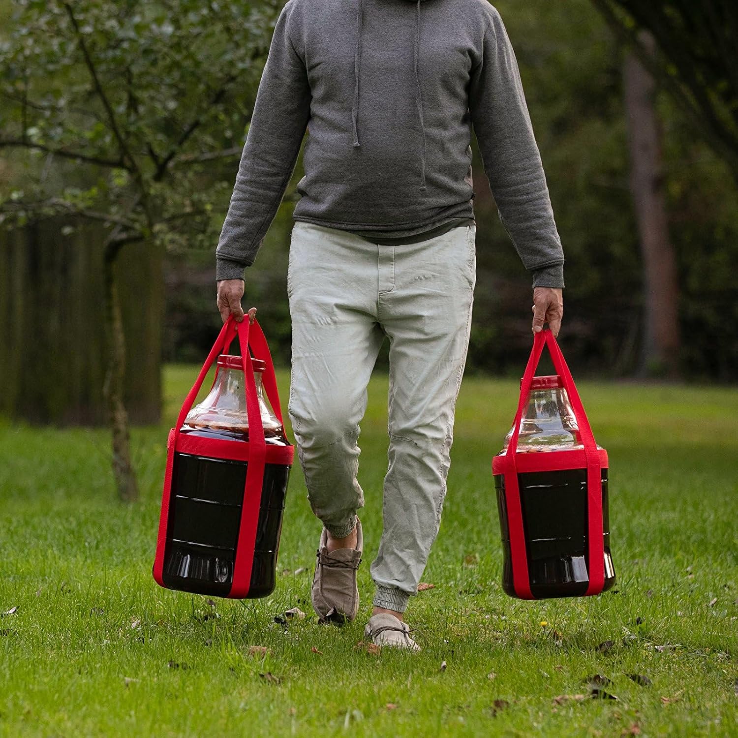 20 L Gärballon aus Kunststoff (PET)  + Gurte zum Tragen
