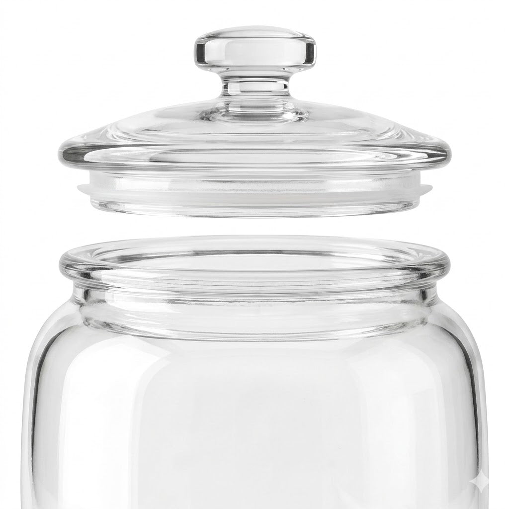 1,5 L Vorratsglas mit Glasdeckel und Dichtung