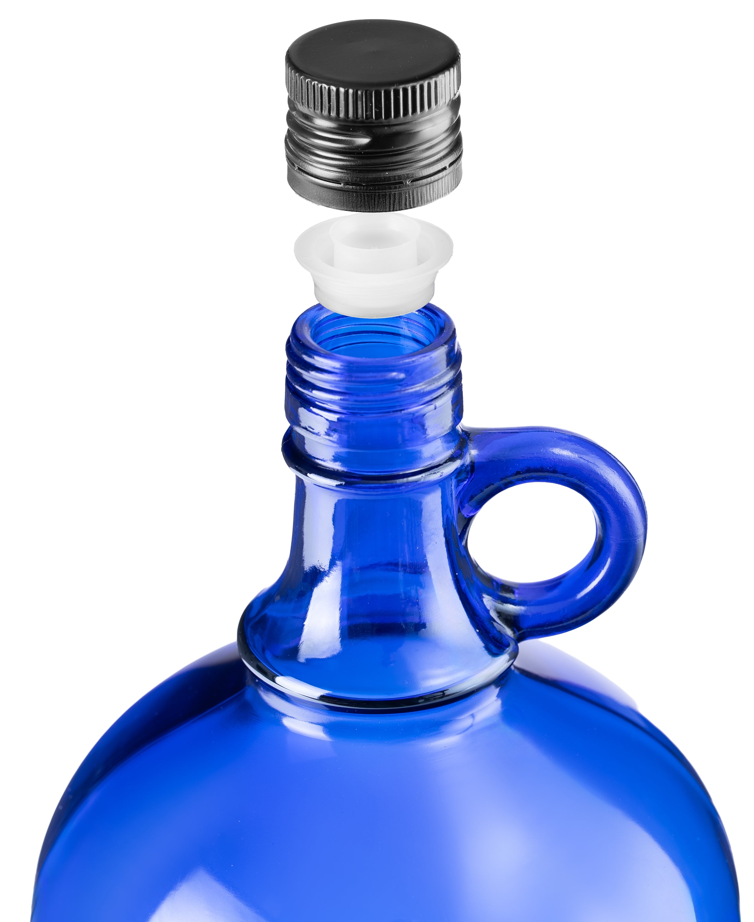 4x 2L Flasche mit rundem Griff + Aussgießer