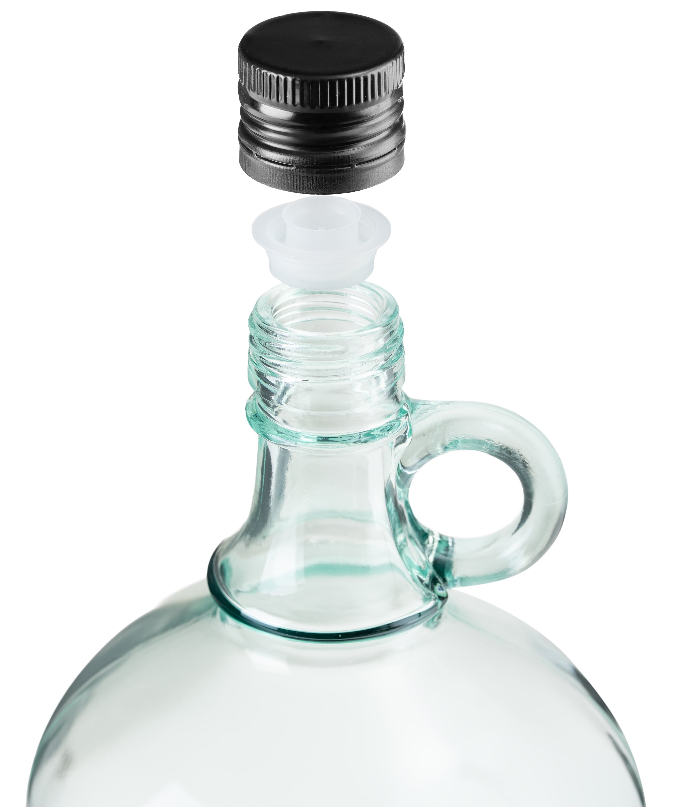 4x 2L Flasche mit rundem Griff + Aussgießer
