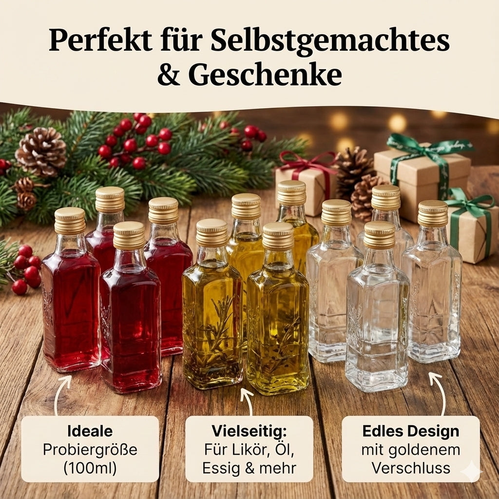 12x 100ml Glasflaschen