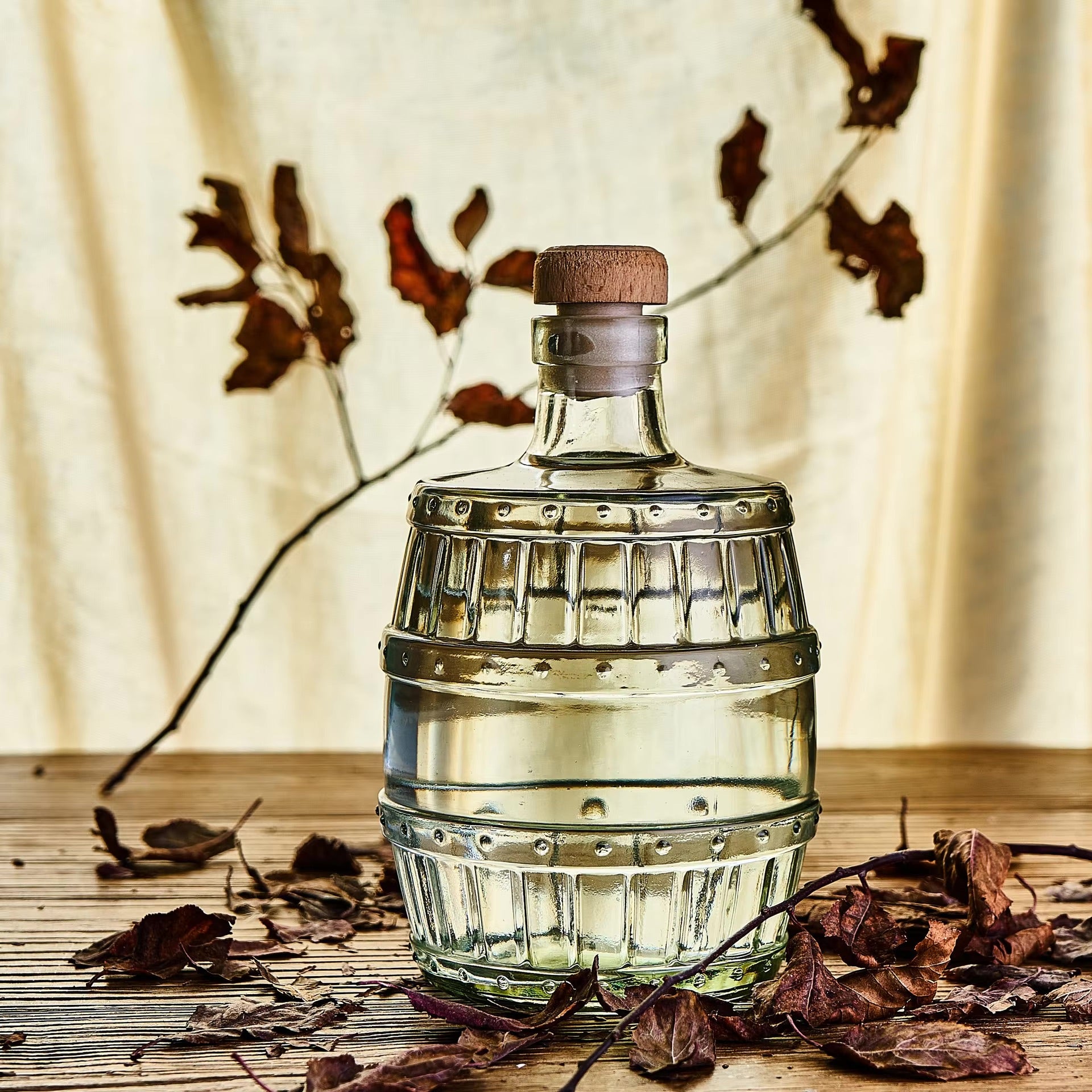 500ml Flasche mit Verschlüss- Glasfass