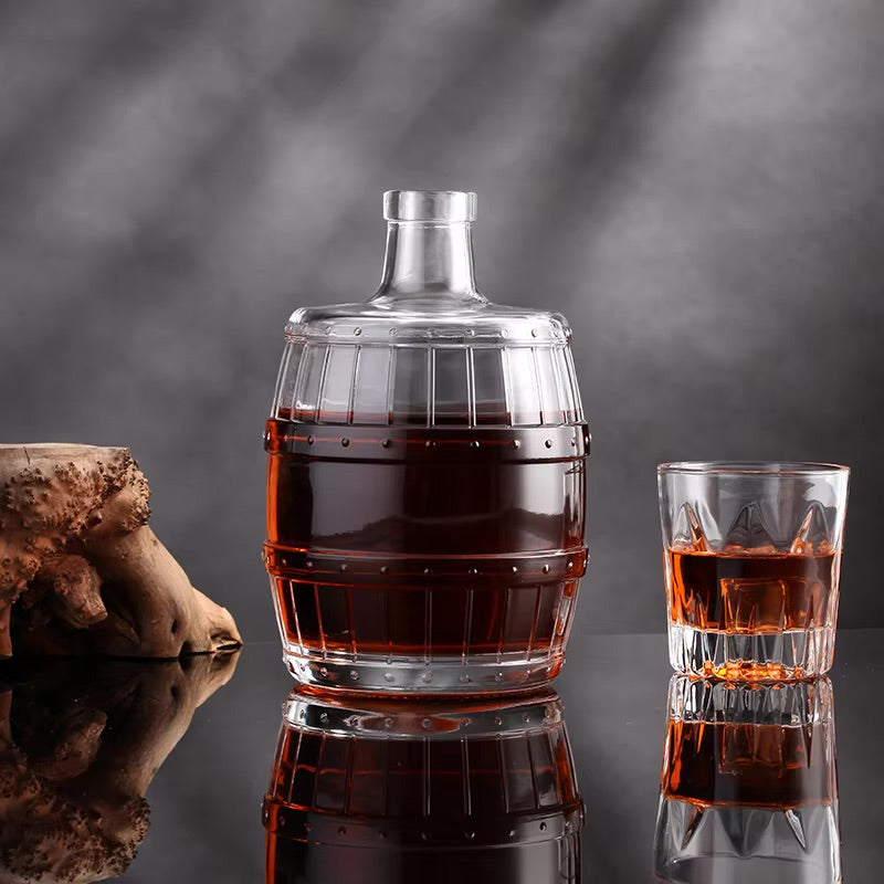 500ml Flasche mit Verschlüss- Glasfass