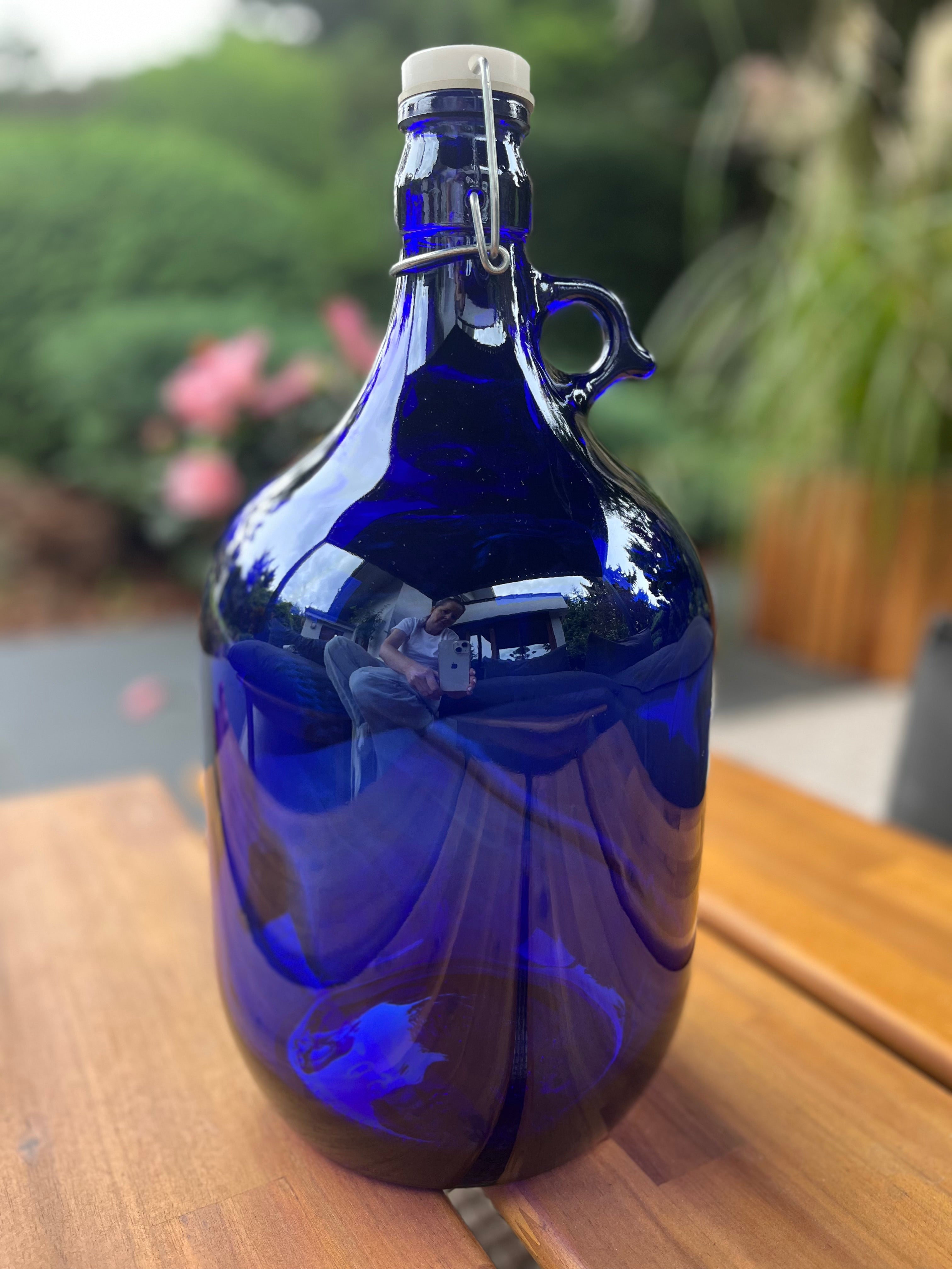 4x 5L Premium Blaue Bügelflasche