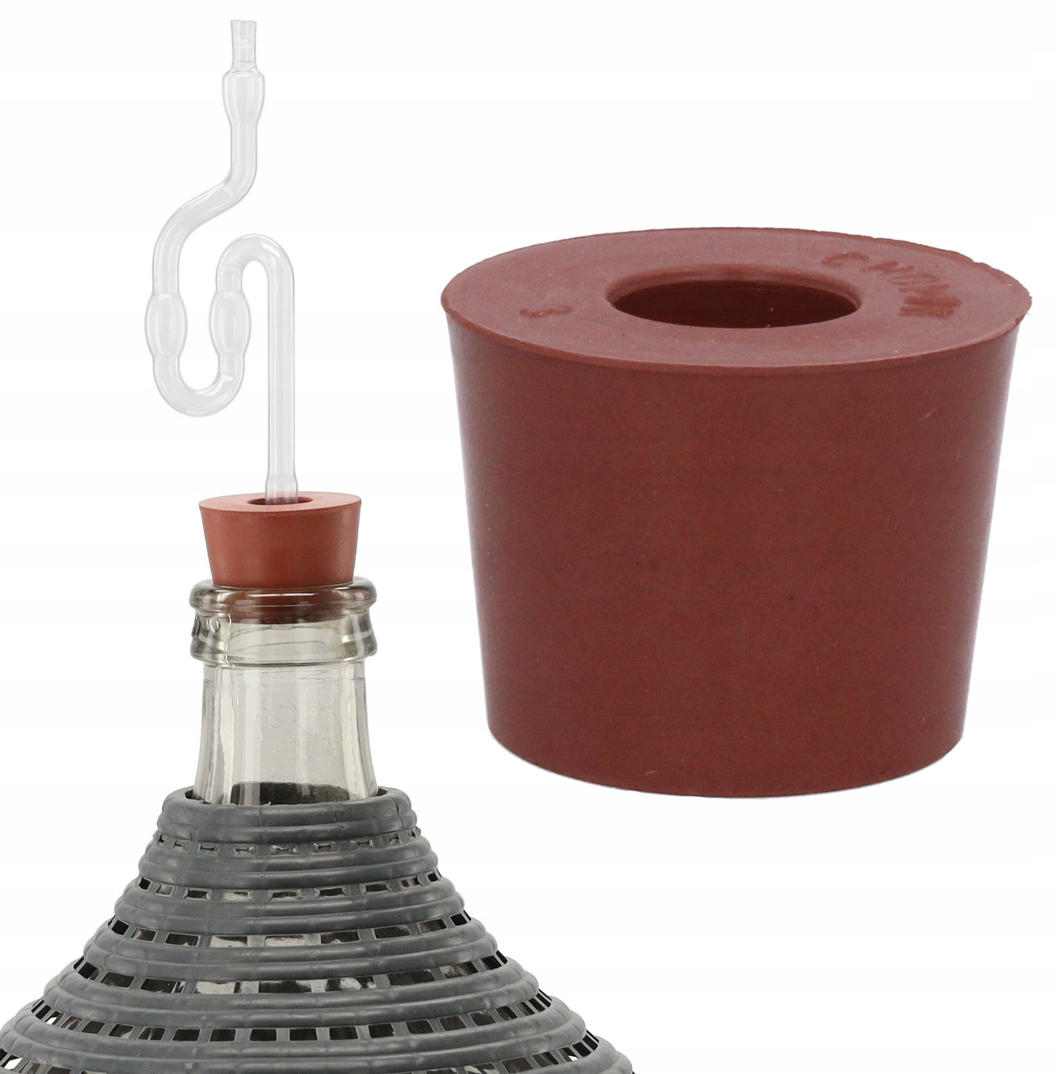 Gummistopfen Größe 4+ Gärröhrchen aus Glas