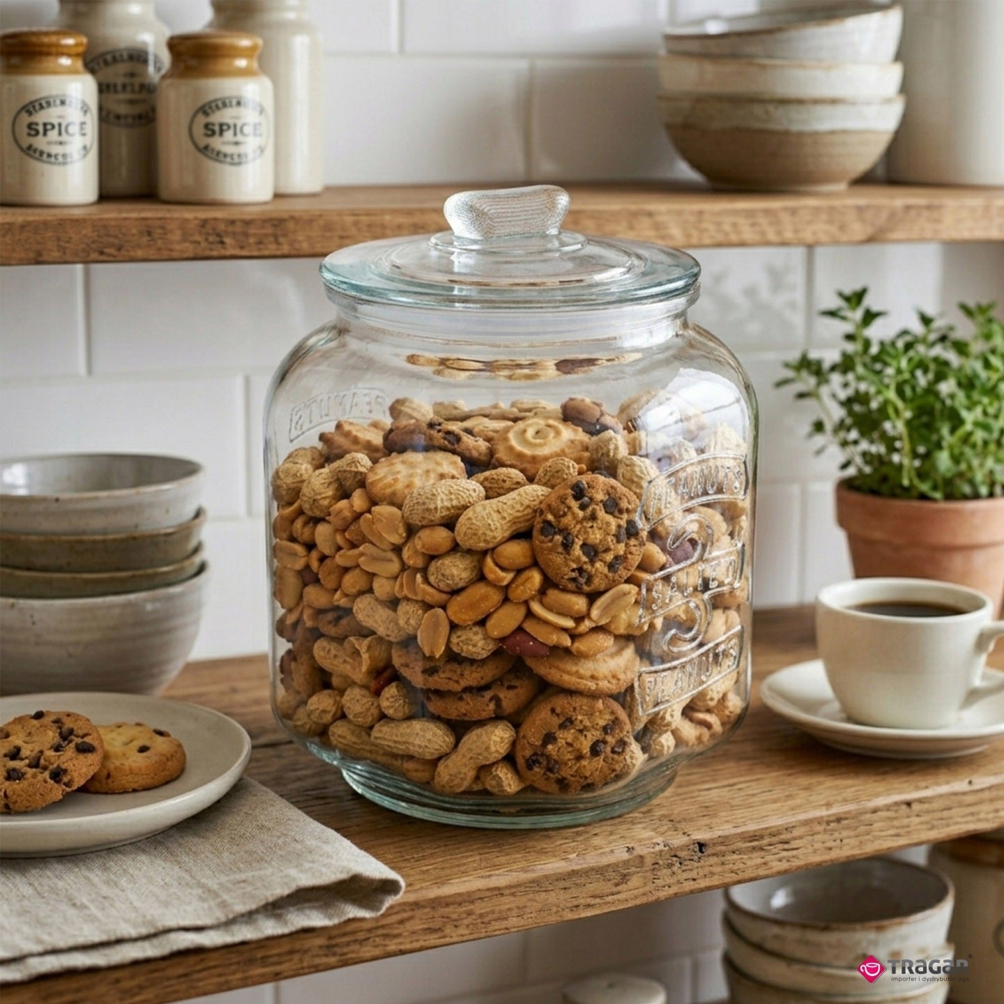 3,4L Großes Glas Vorratsglas mit Glasdeckel