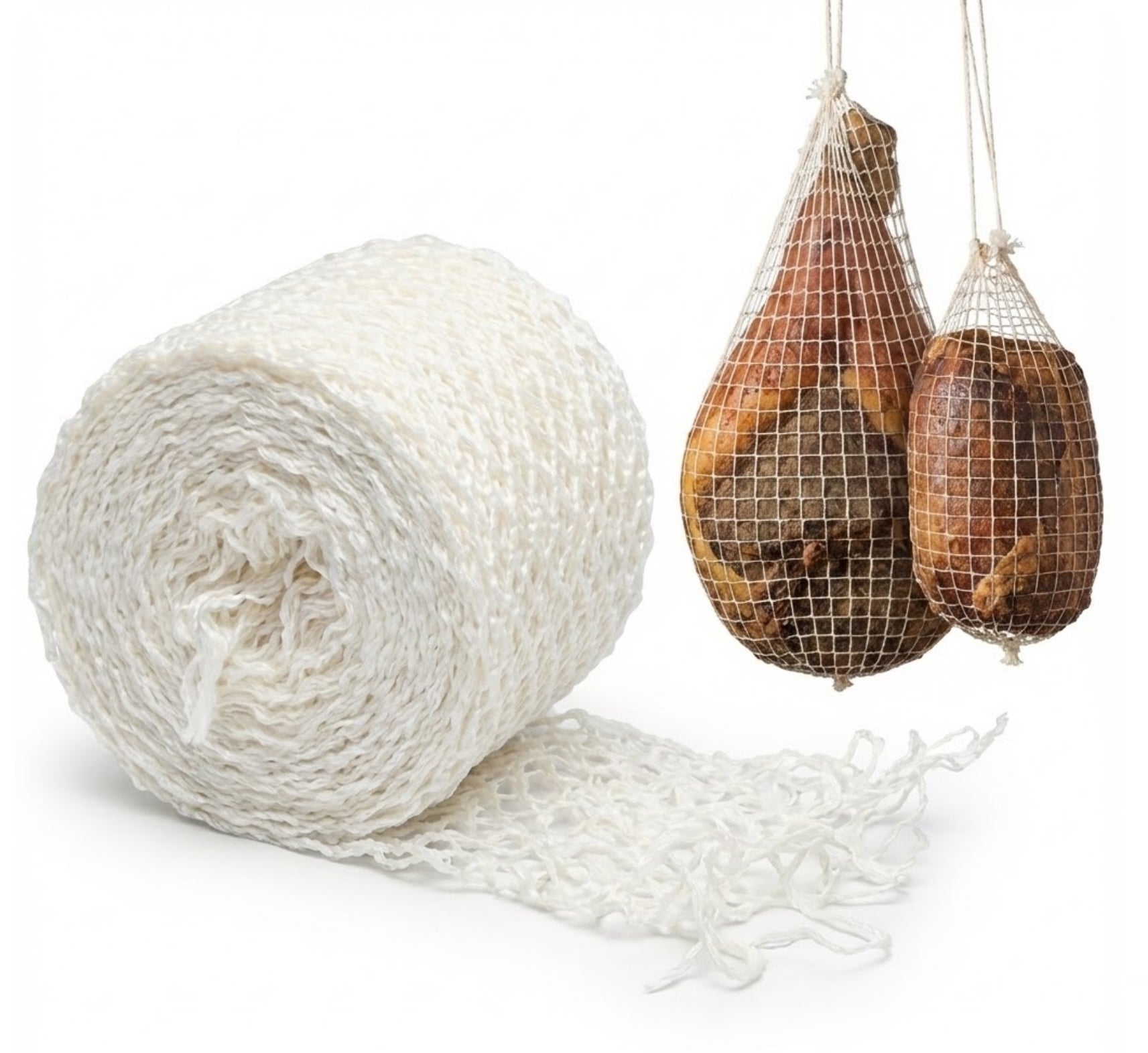 Schinkennetz / Wurstnetz 22 cm × 4 m – zum Räuchern, Braten & Reifen