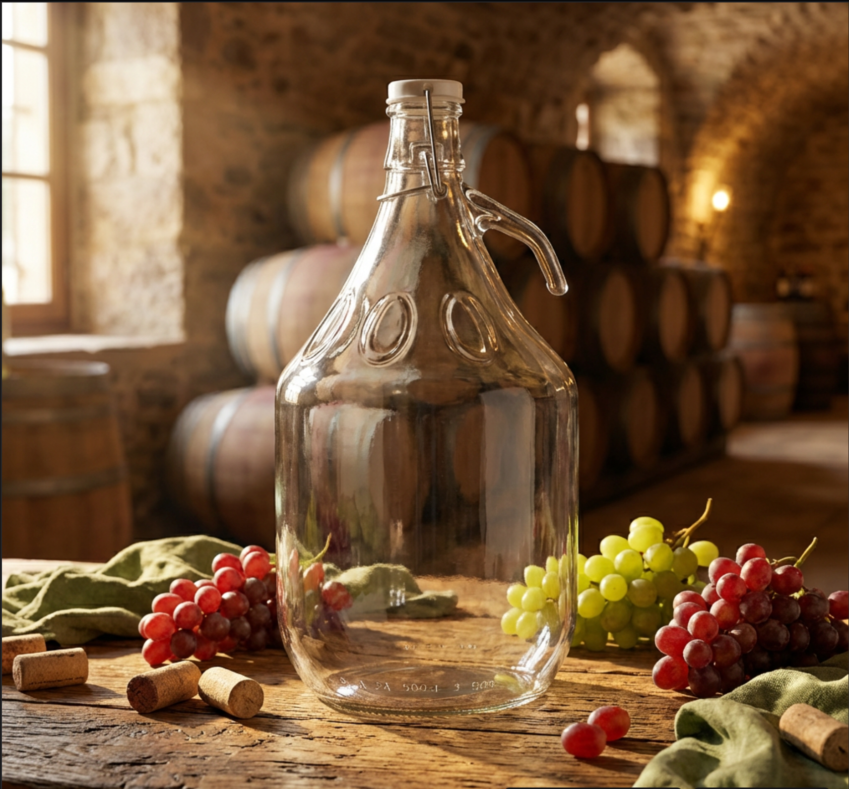 2x 5 L Glasflasche mit Bügelverschluss – ideal für Wein, Bier & Met
