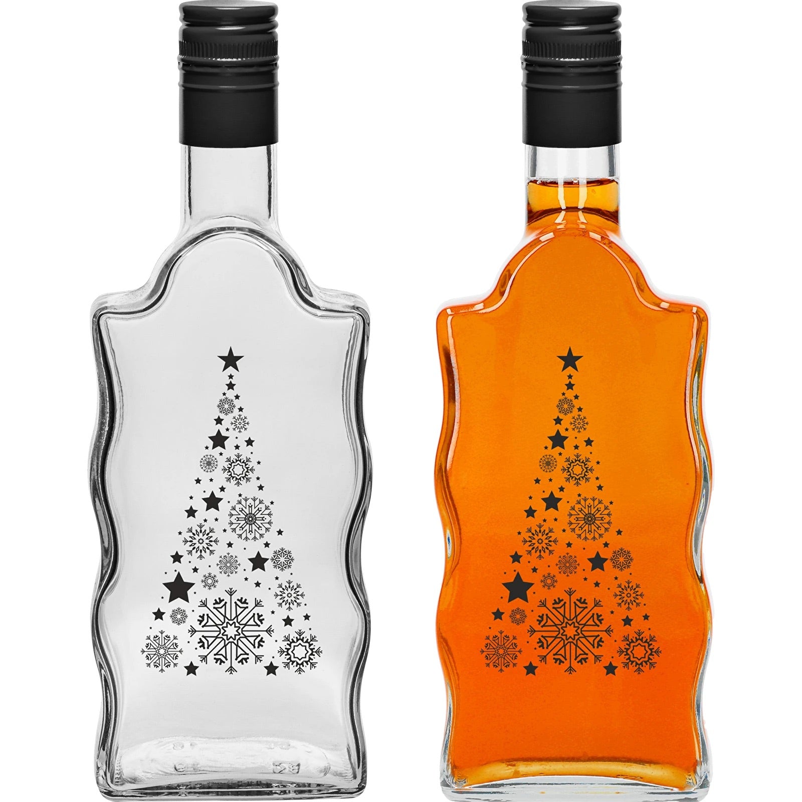 6x 500ml Weihnachtsflaschen